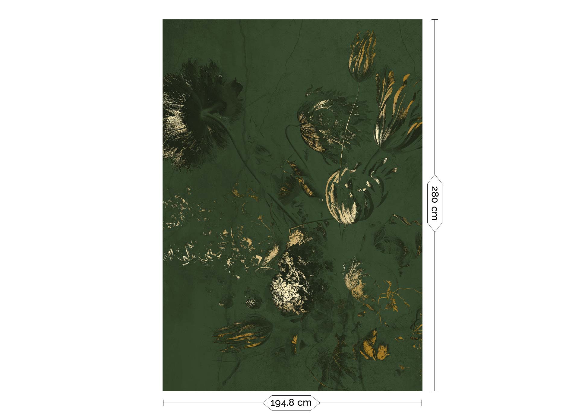 KEK Amsterdam Frans Uyterlinde Fresco Flowers FU-057 - 4 Sheets Behang