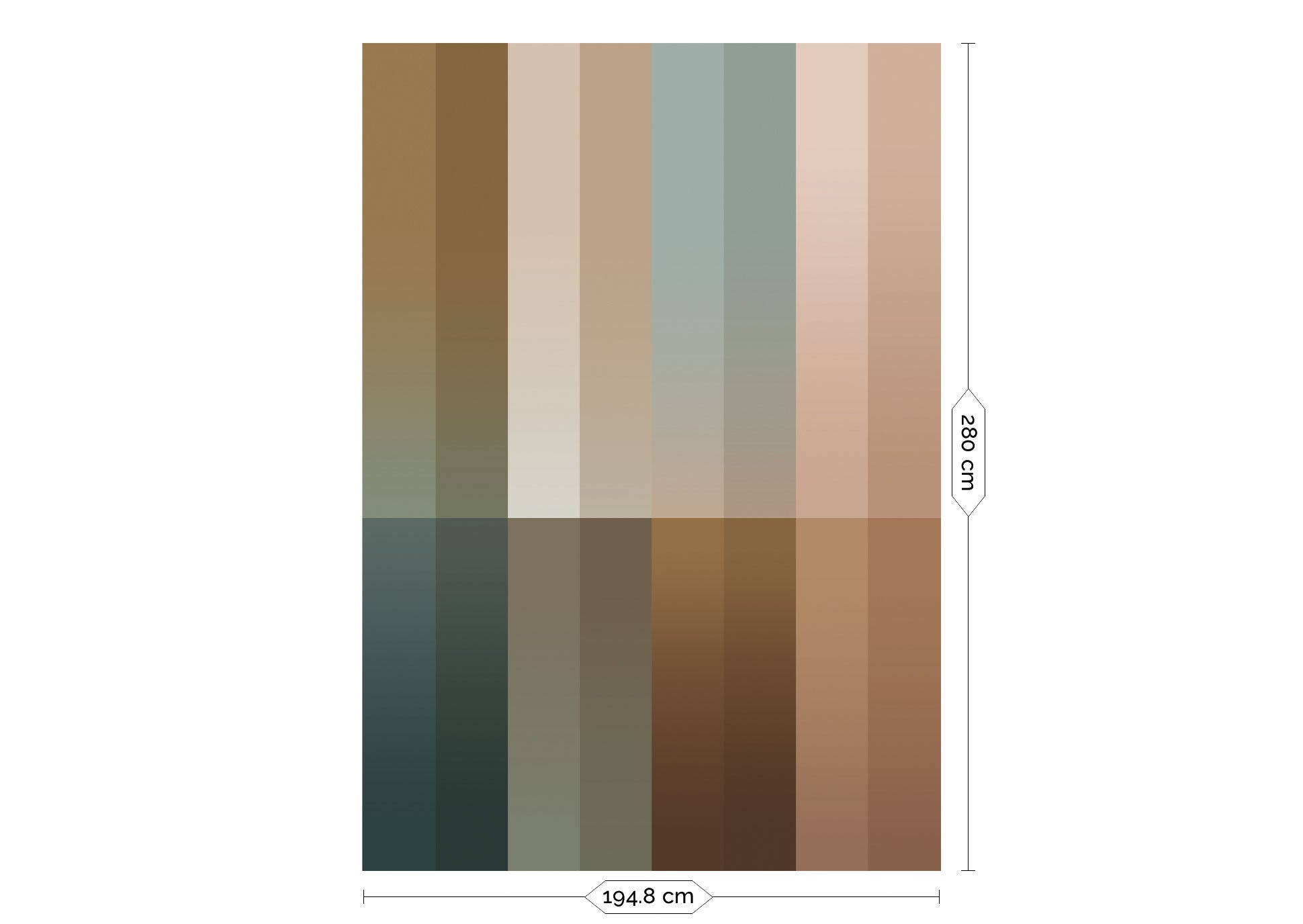 KEK Amsterdam Frans Uyterlinde Gradient Stripes FU-024 - 4 Sheets Behang