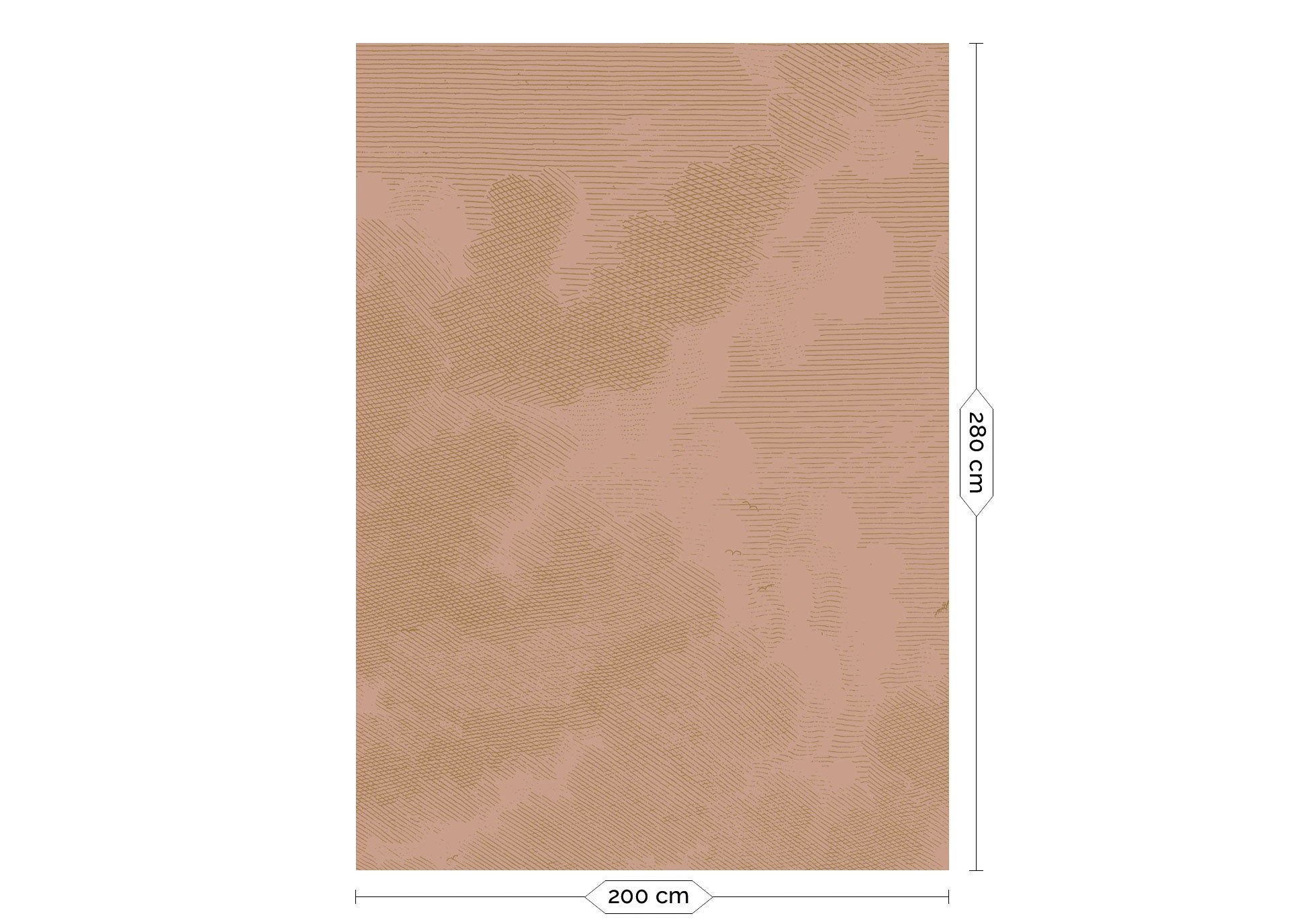 KEK Amsterdam Gold Metallic Engraved Clouds MW-182 - 4 Sheets Behang