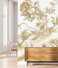 KEK Amsterdam Gold Metallic Engraved Flowers MW-114 - 6 Sheets