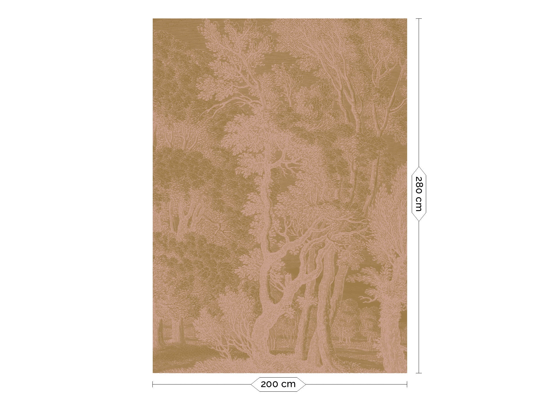 KEK Amsterdam Gold Metallic Engraved Landscapes MW-158 - 4 Sheets Behang