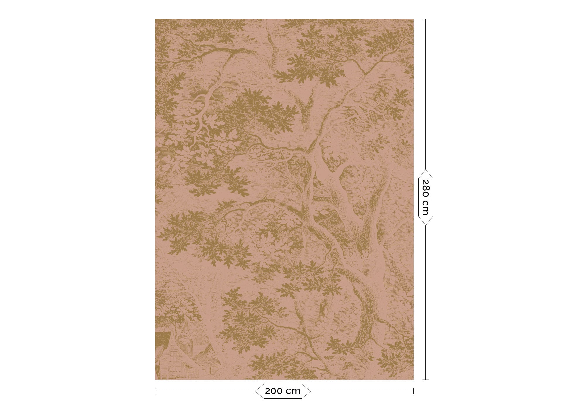 KEK Amsterdam Gold Metallic Engraved Landscapes MW-170 - 4 Sheets Behang