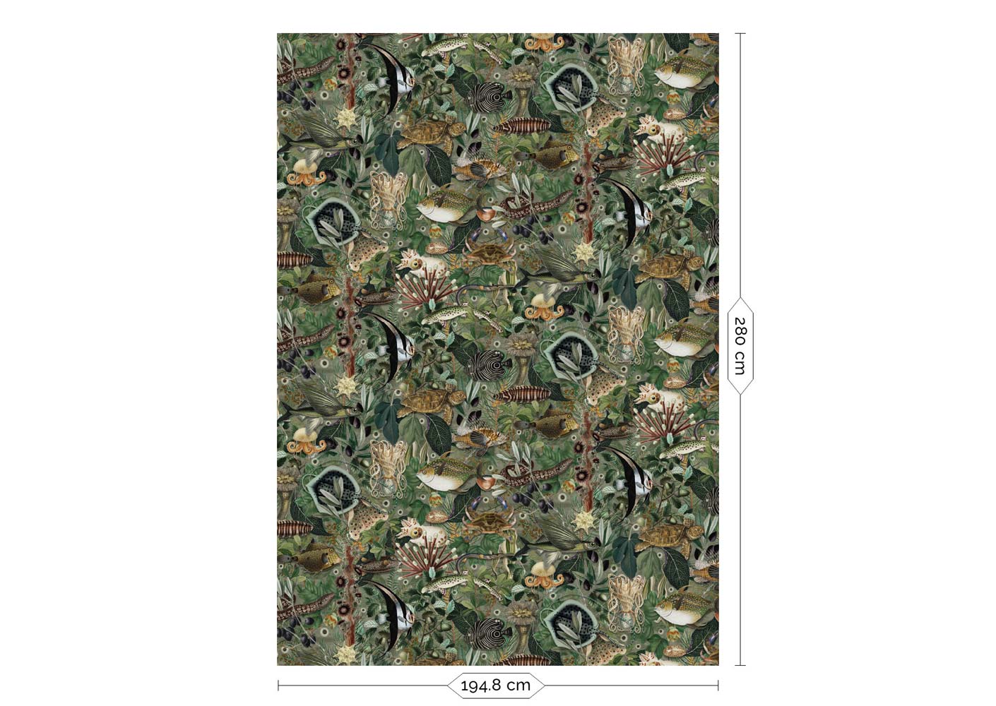 KEK Amsterdam Underwater Jungle WP-685 - 4 Sheets Behang