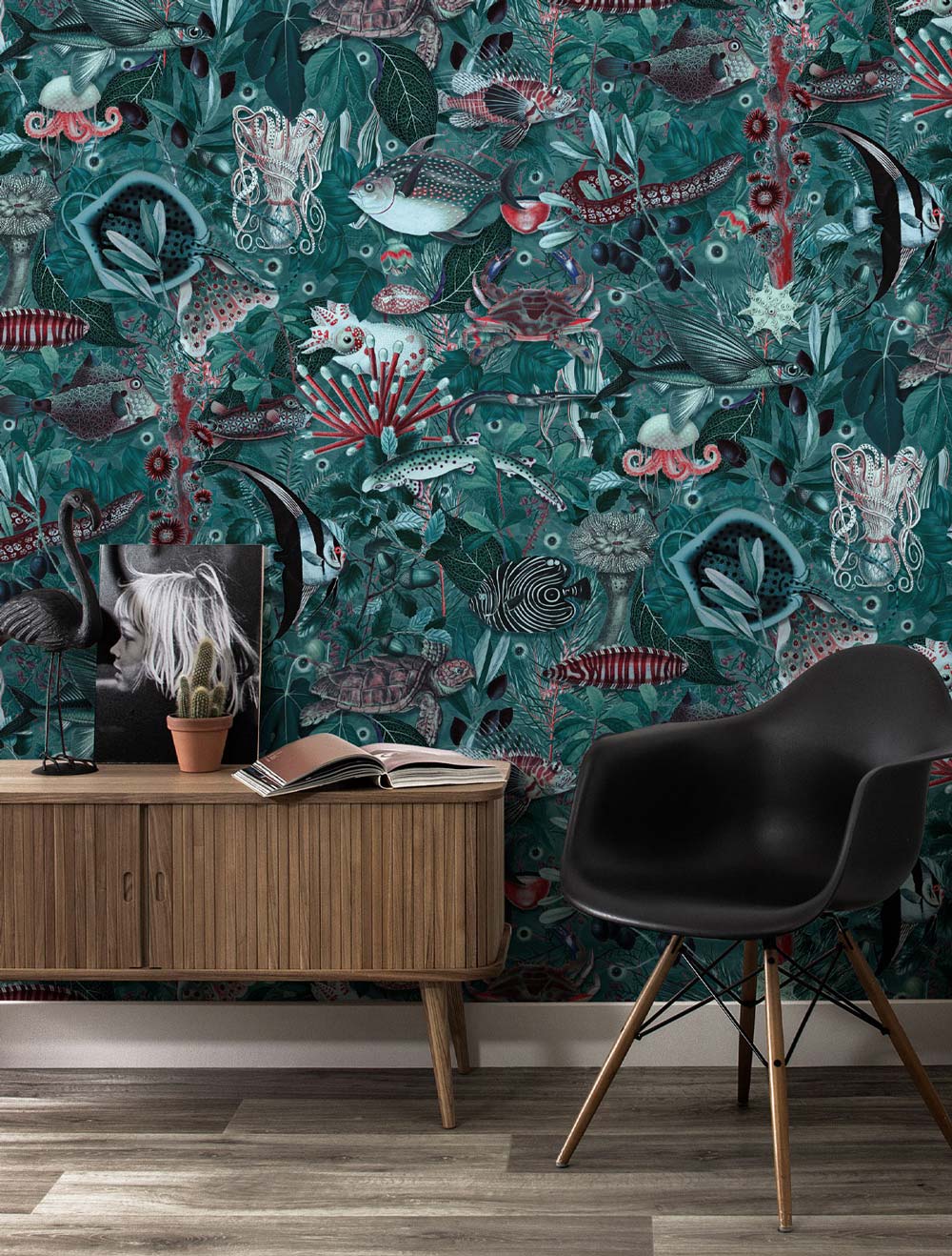 KEK Amsterdam Underwater Jungle WP-686 - 4 Sheets Behang