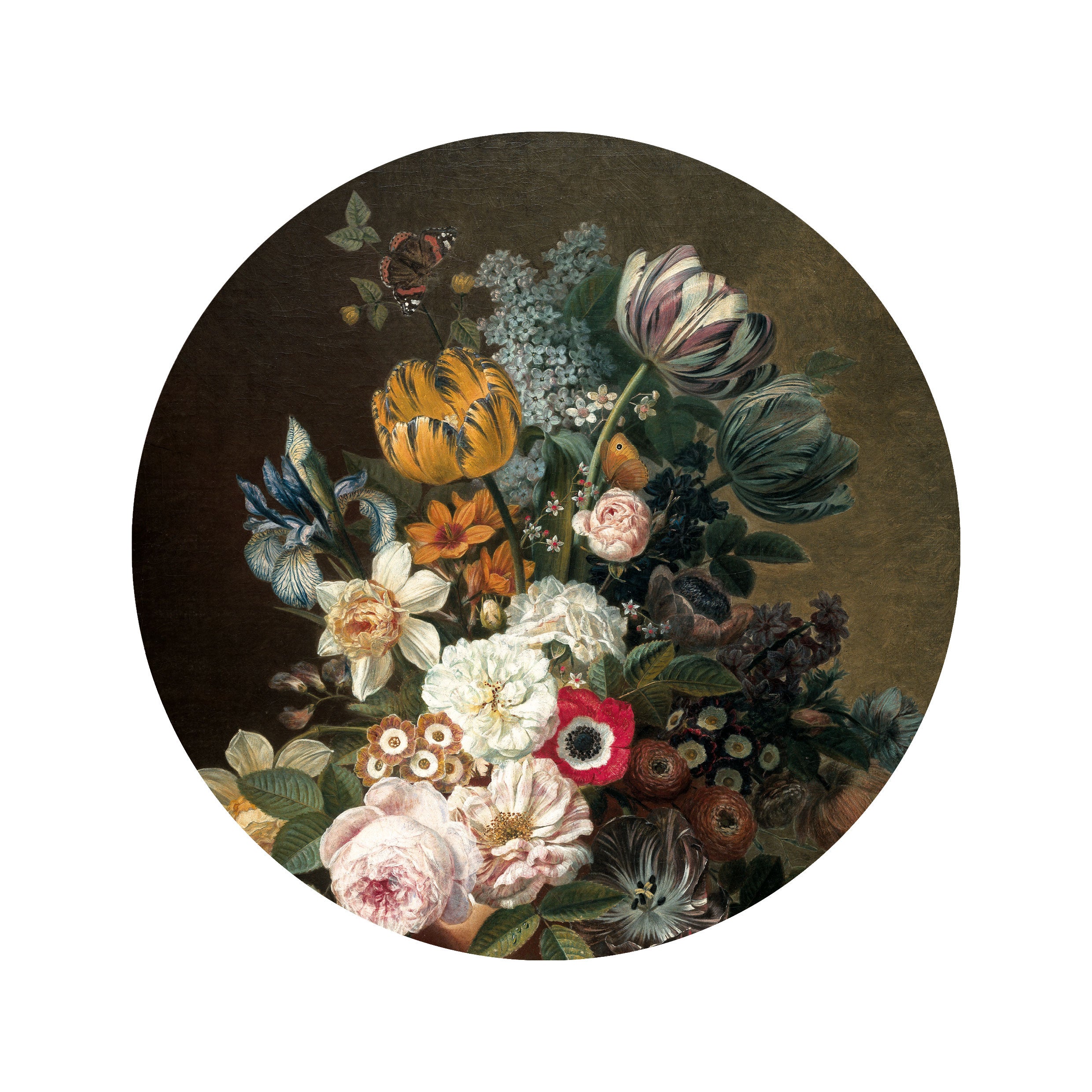 KEK Amsterdam Wallpaper Circle Golden Age Flowers SC-075 Behangcirkel