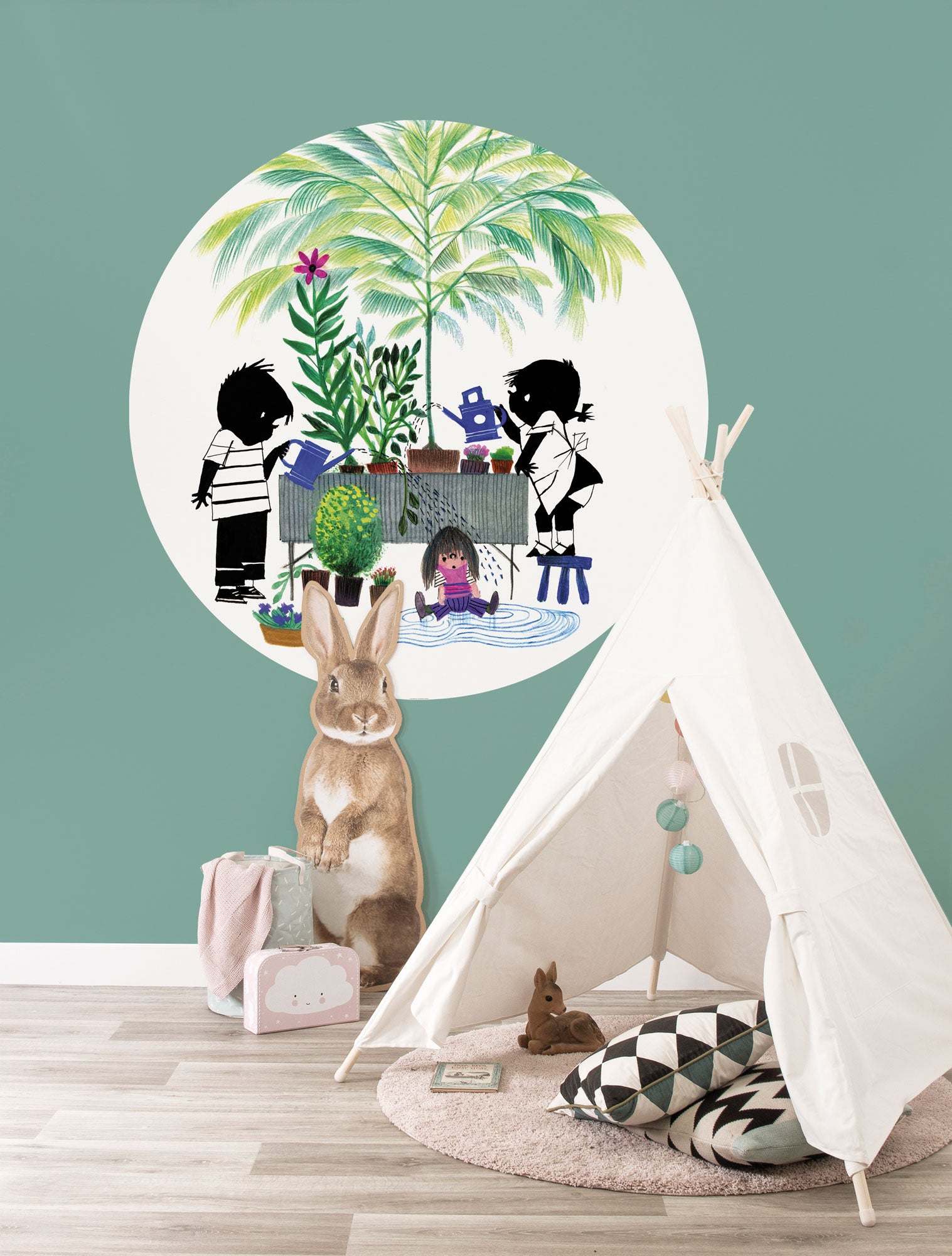 KEK Amsterdam Wallpaper Circle Jip & Janneke, Gardening SC-082 Behangcirkel