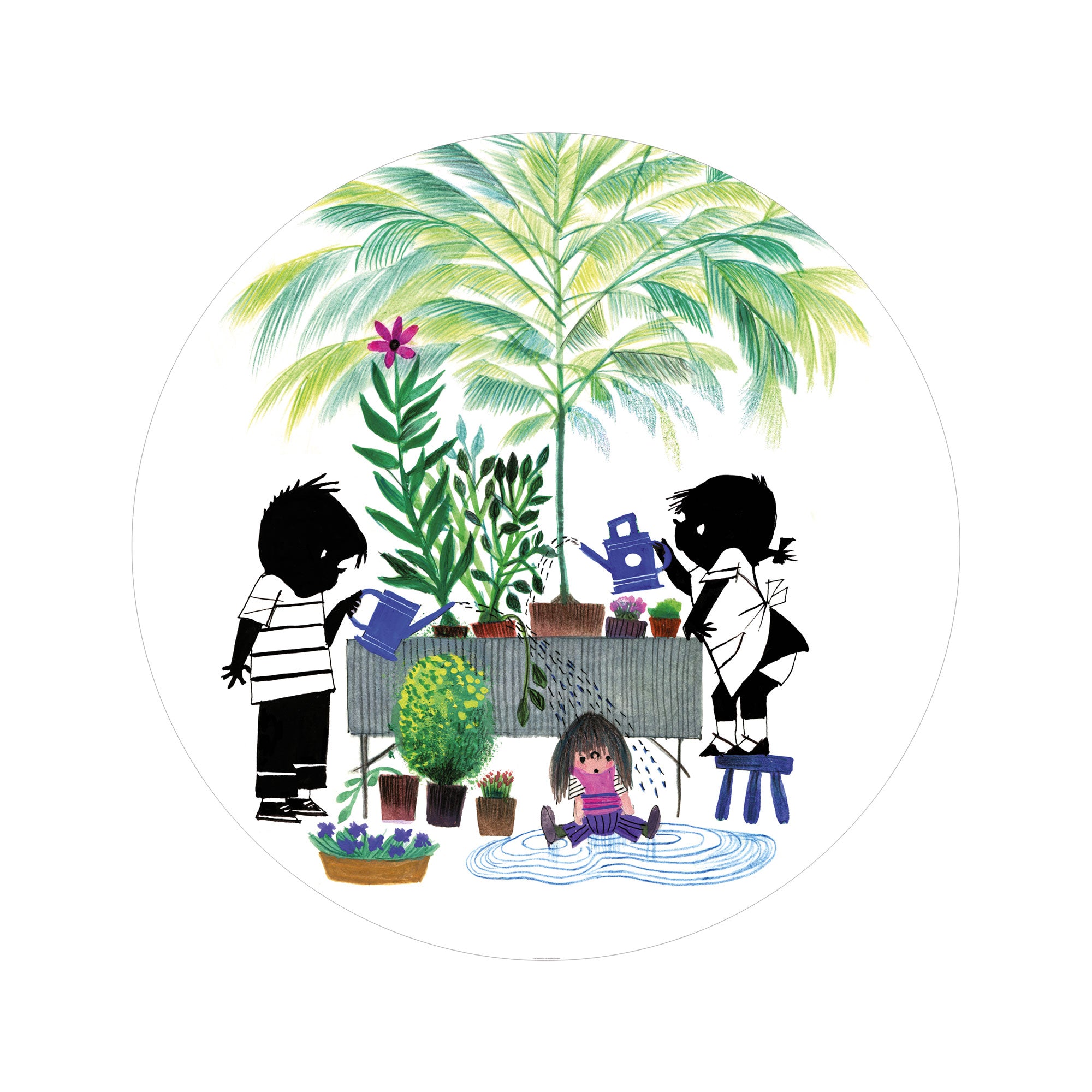 KEK Amsterdam Wallpaper Circle Jip & Janneke, Gardening SC-082 Behangcirkel