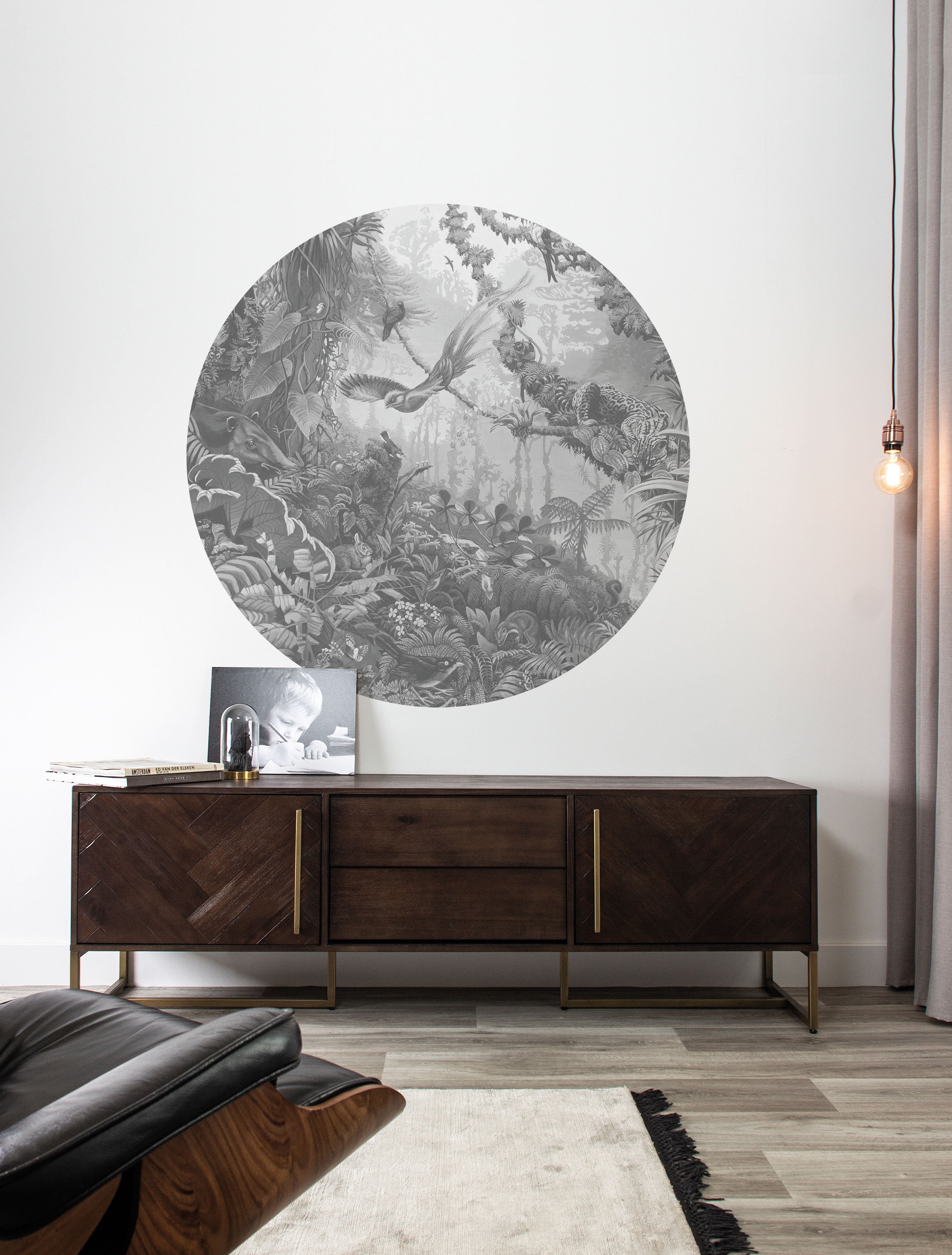 KEK Amsterdam Wallpaper Circle Tropical Landscapes SC-081 Behangcirkel