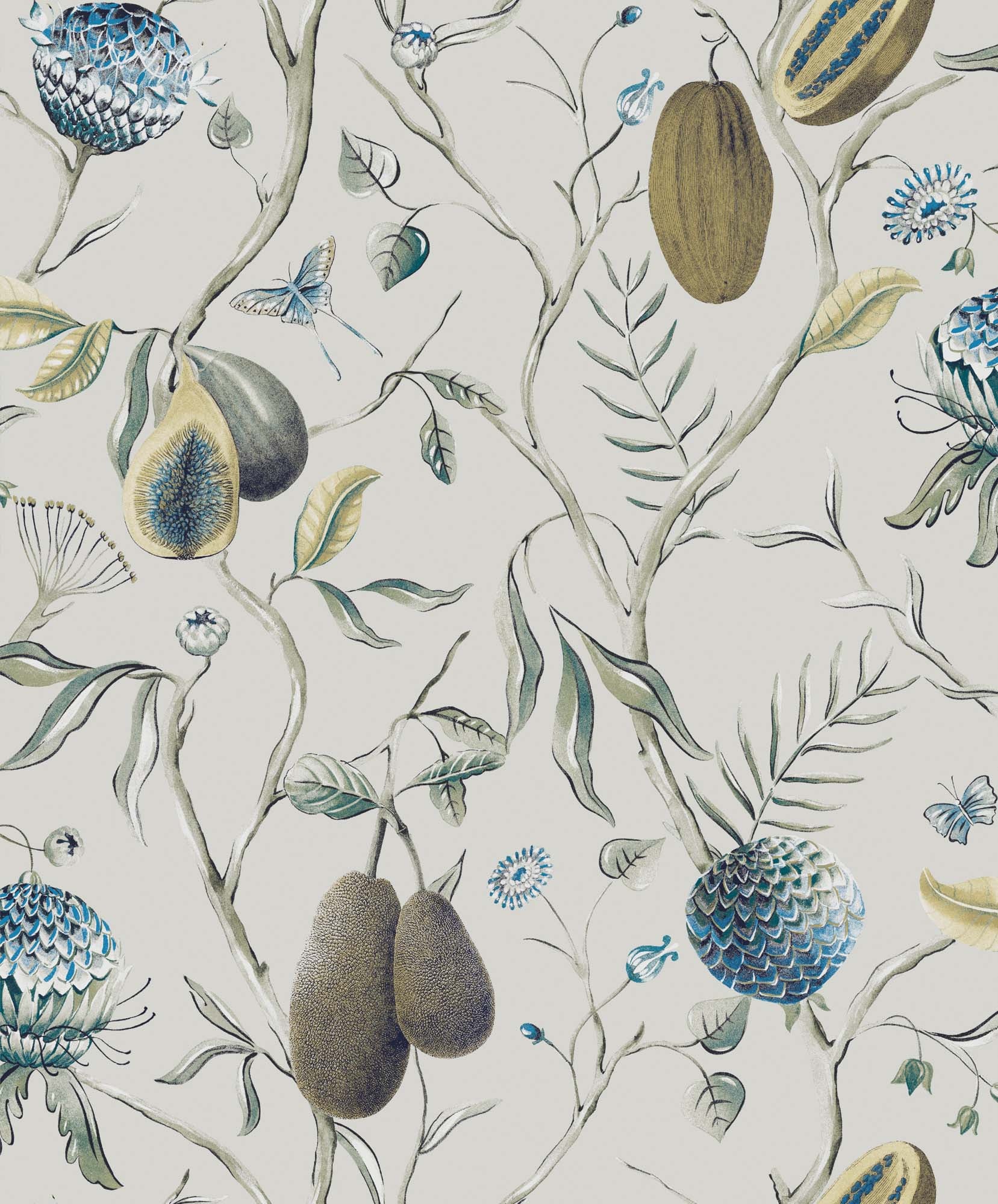 Khrôma Cabinet Papaya Peacock CAB602 Behang