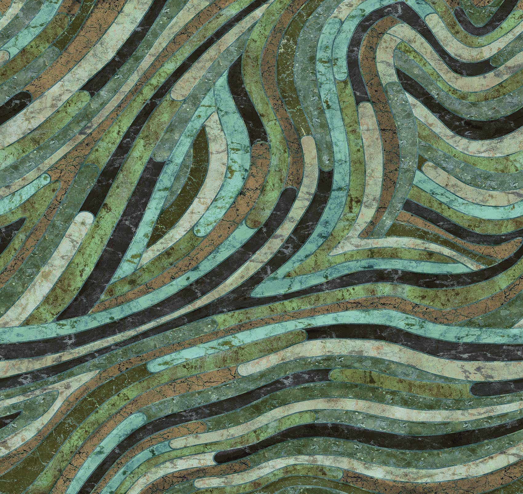 Khrôma Rock Serpentine Verde DGROC2021-260 Behang
