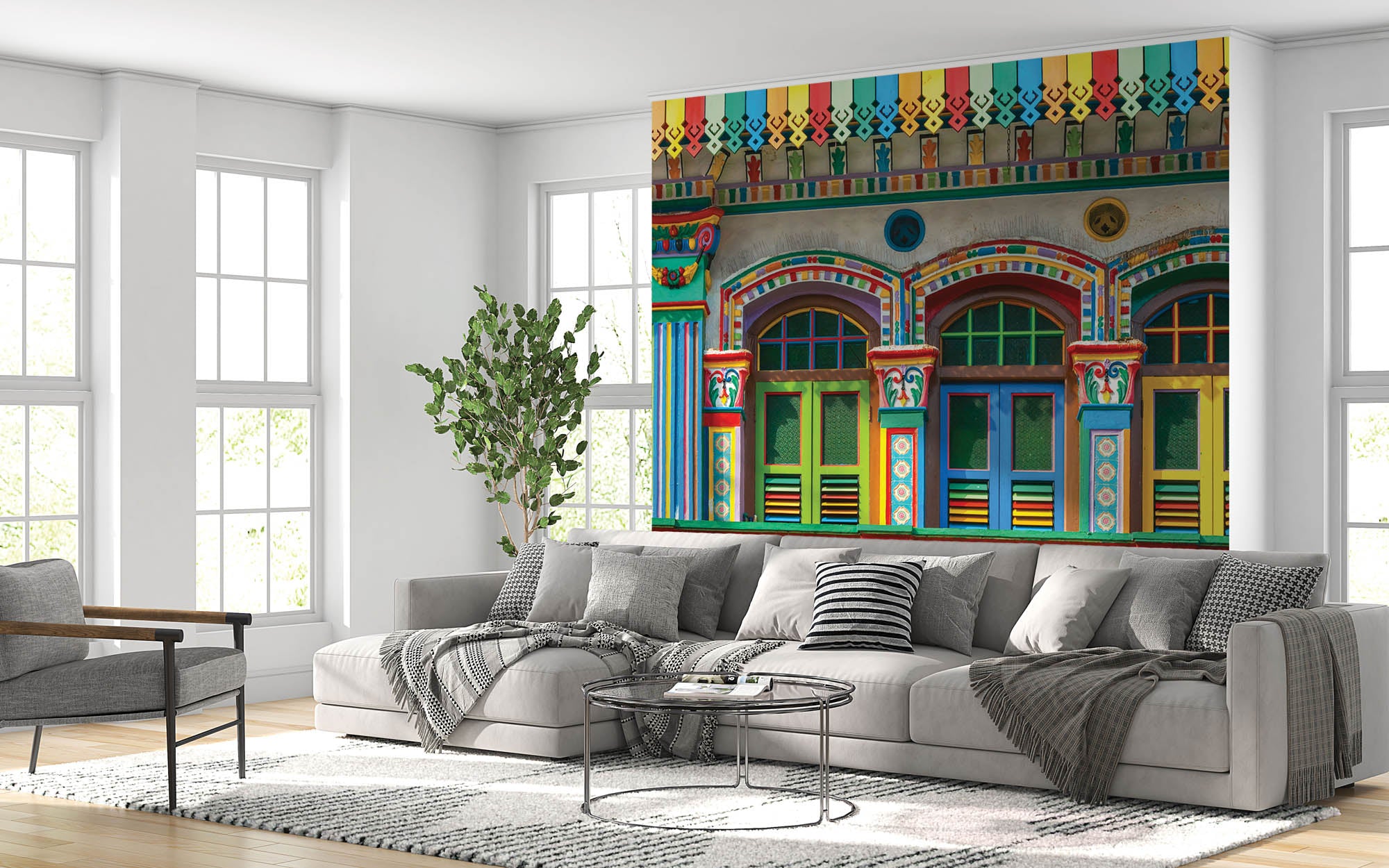 Kleurrijk gebouw - LW00014 Fotobehang