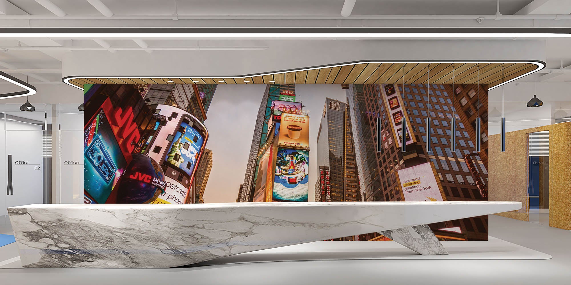 Kleurrijk Times Square - LW00313 Fotobehang