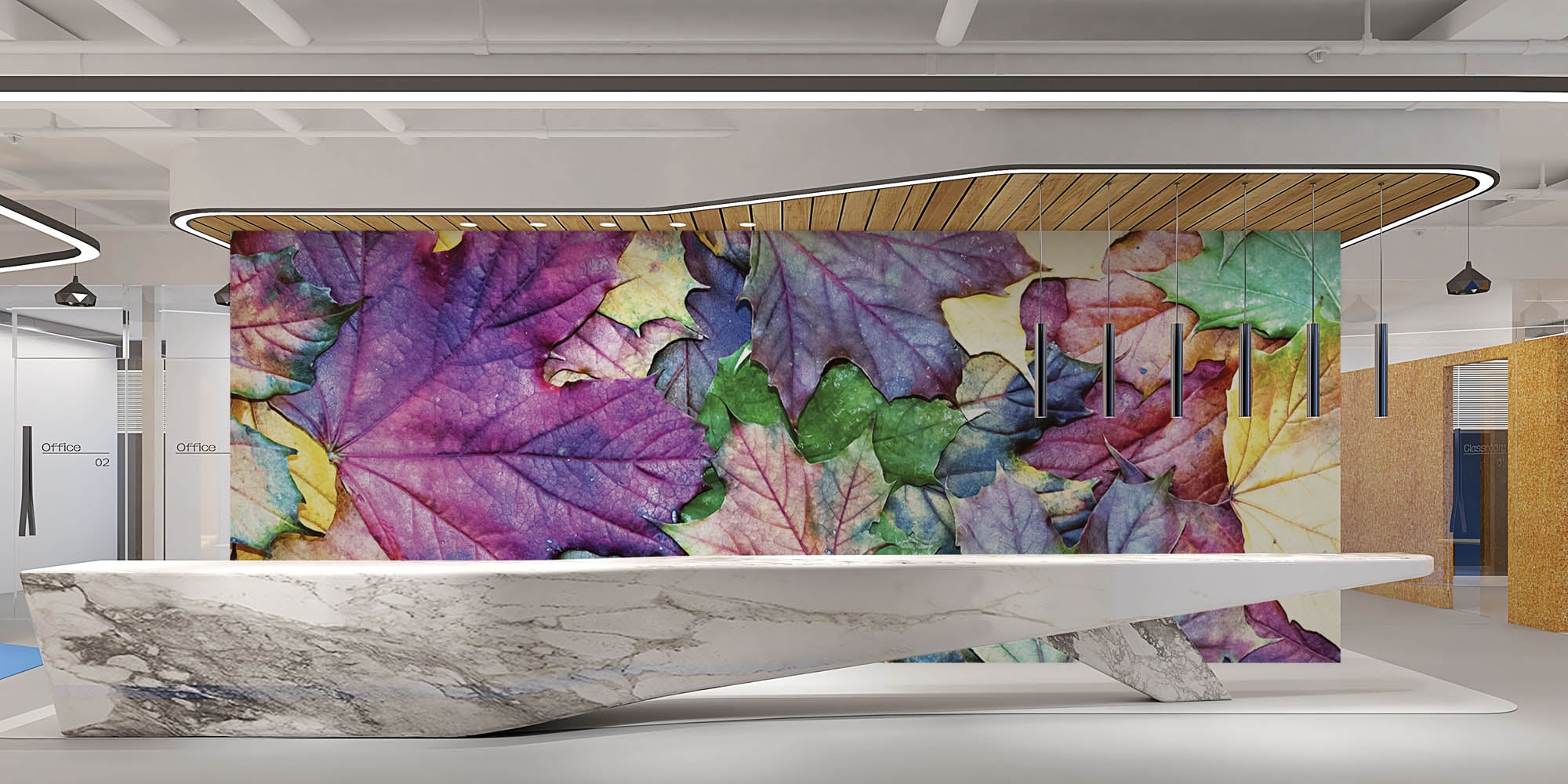 Kleurrijke herfstbladeren - LW00249 Fotobehang