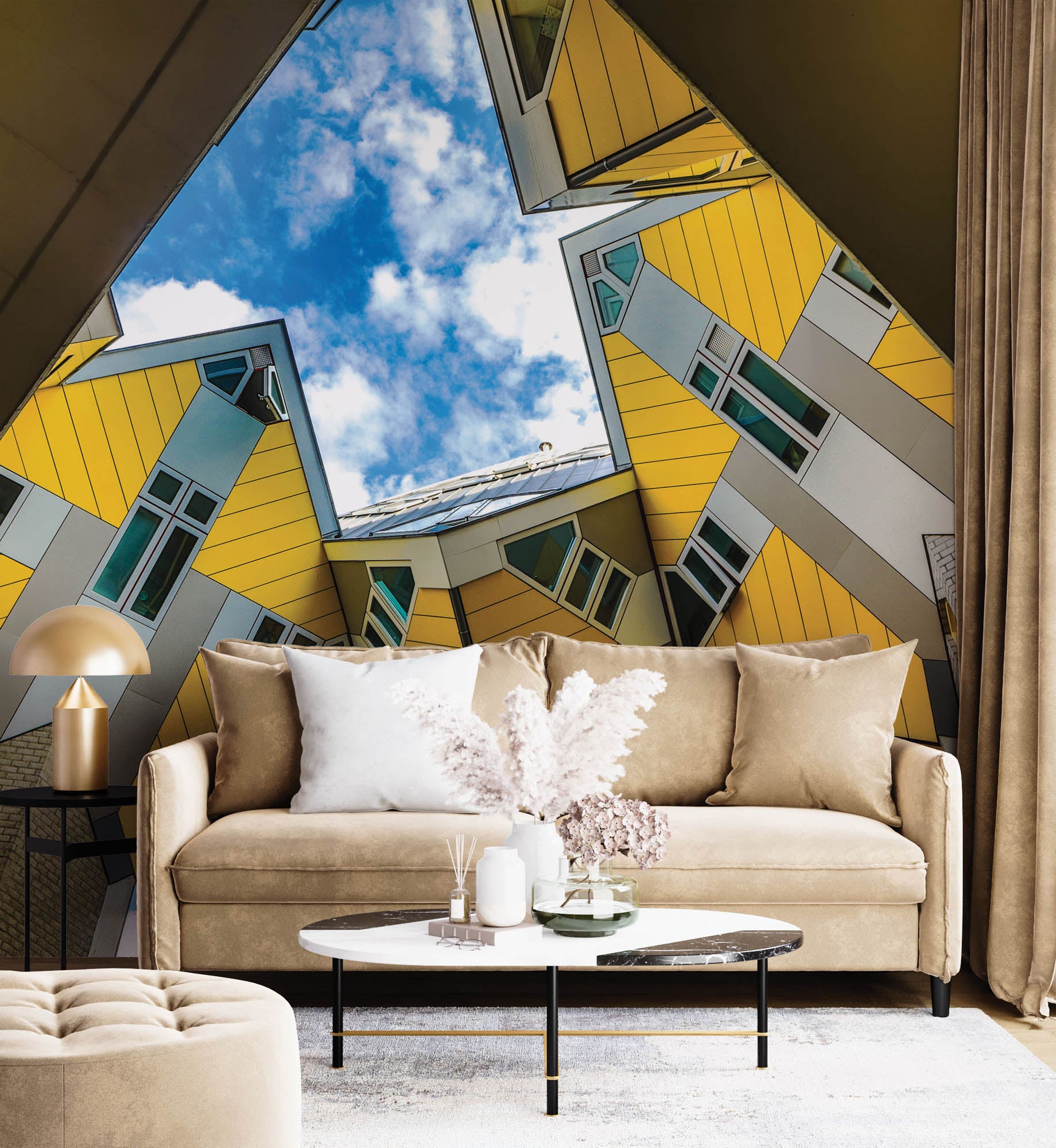 Kubus woningen - LW00038 Fotobehang