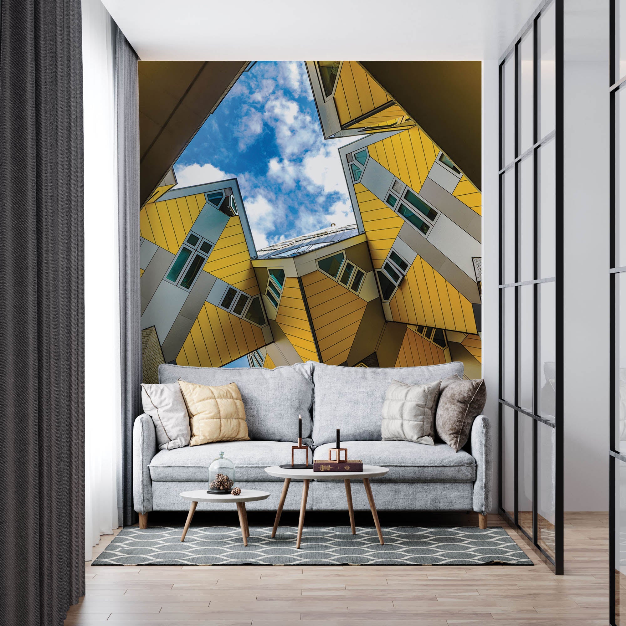 Kubus woningen - LW00038 Fotobehang