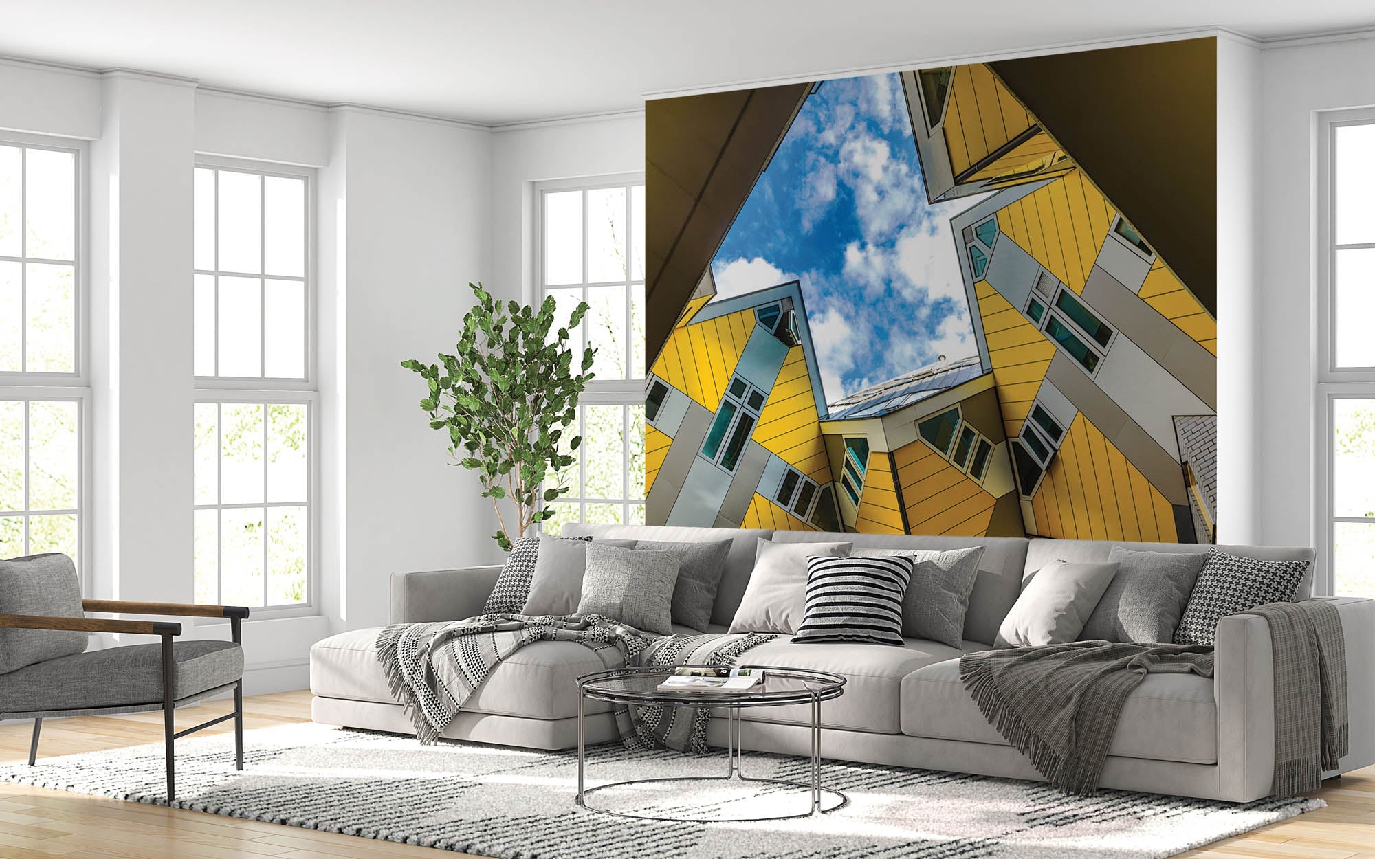 Kubus woningen - LW00038 Fotobehang