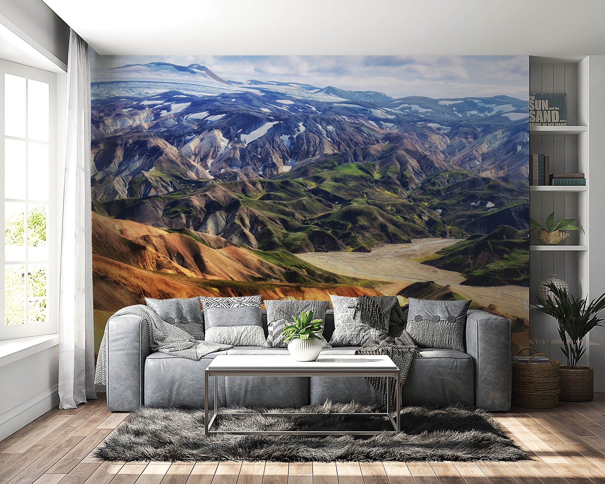 Landschap inclusief bergen en gletsjer - LW00248 Fotobehang