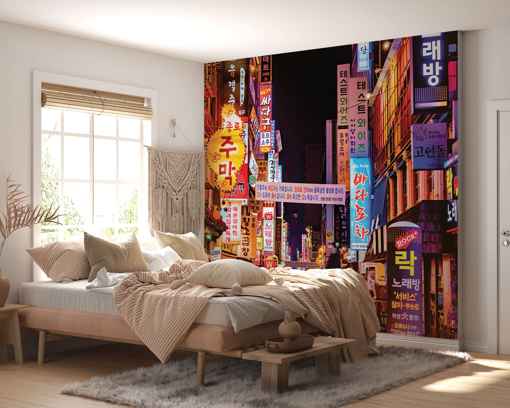 Lichtreclames in Korea - LW00078 Fotobehang