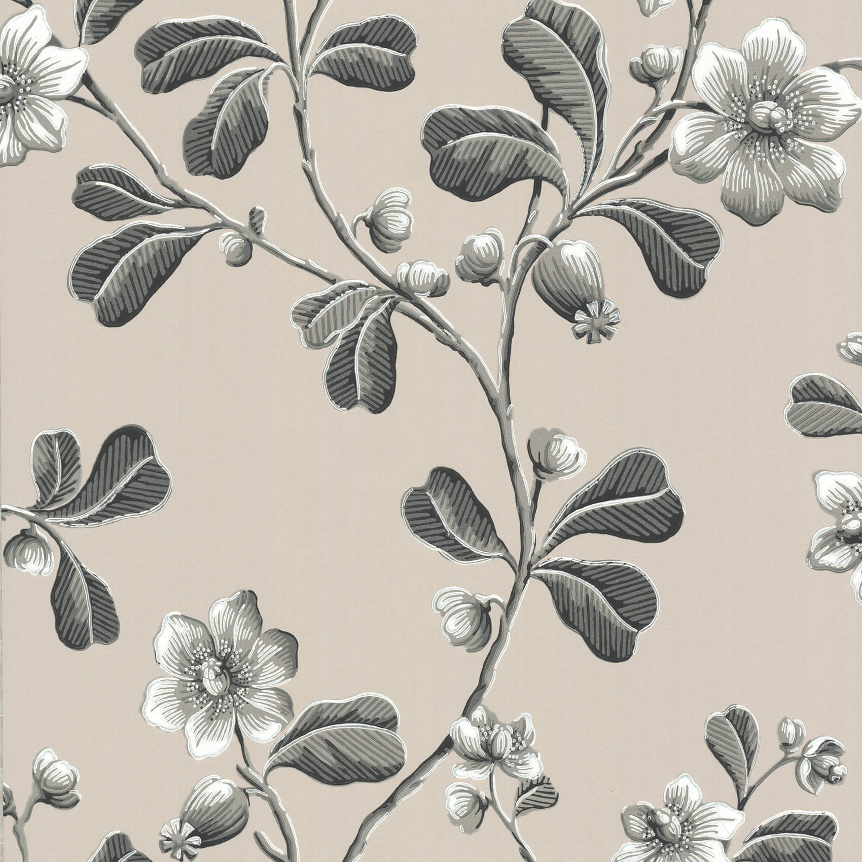 Little Green London Wallpapers Broadwick St Mono Behang