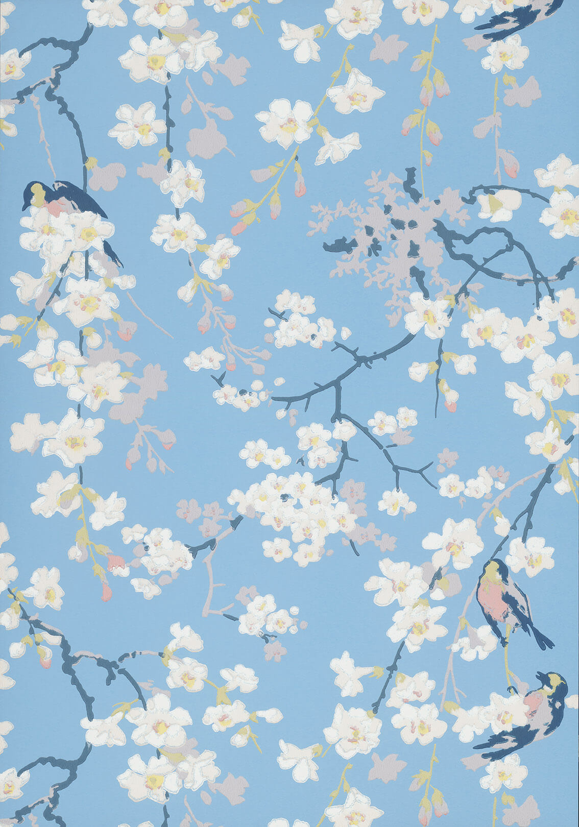 Little Green National Trust II Massingberd Blossom Pale Blue Behang