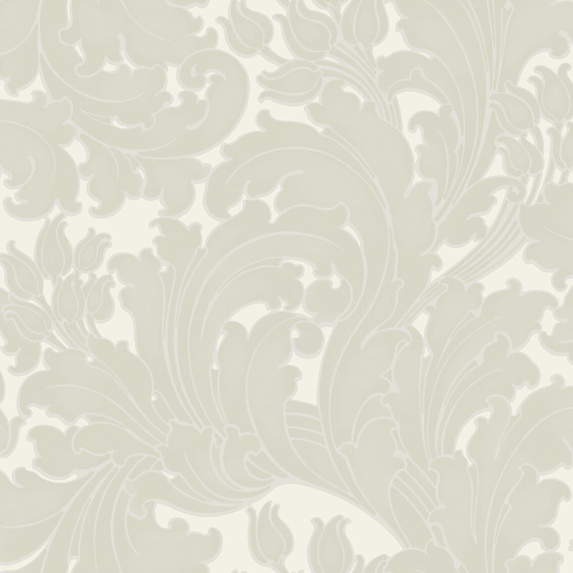 Little Green National Trust II Tulip Pale Grey Behang
