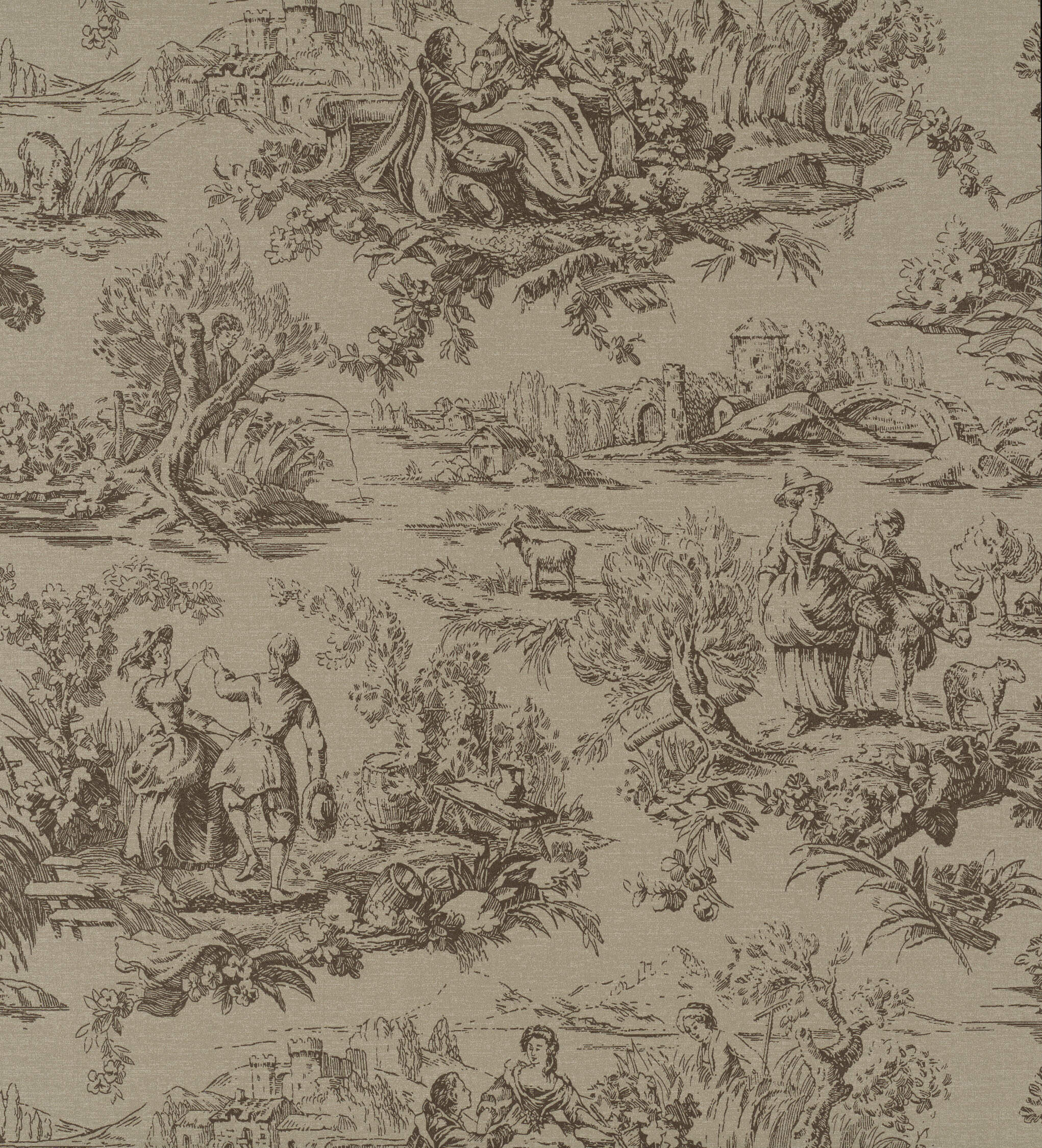 Little Green National Trust III Lovers' Toile Attic II Behang