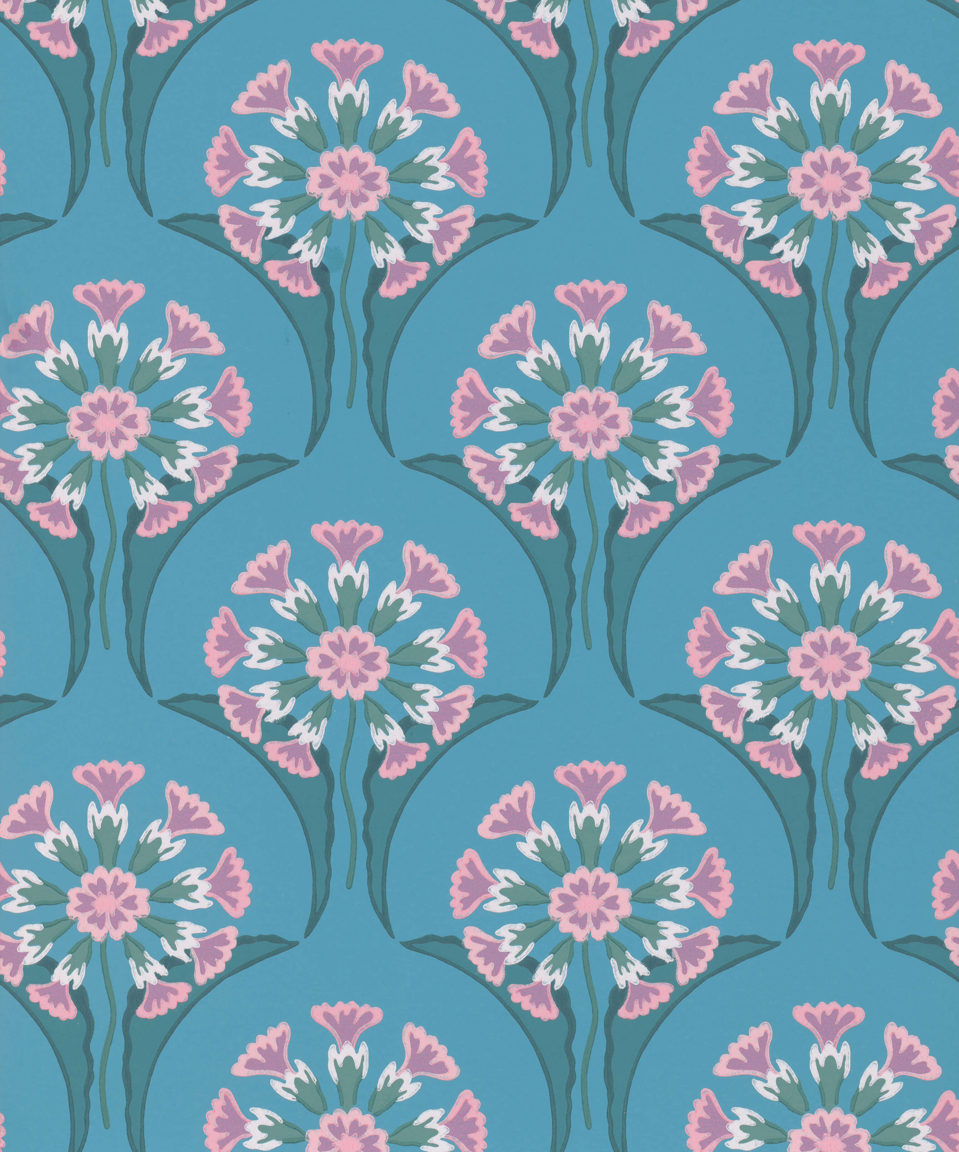 Little Green National Trust Papers Hencroft Azure Behang