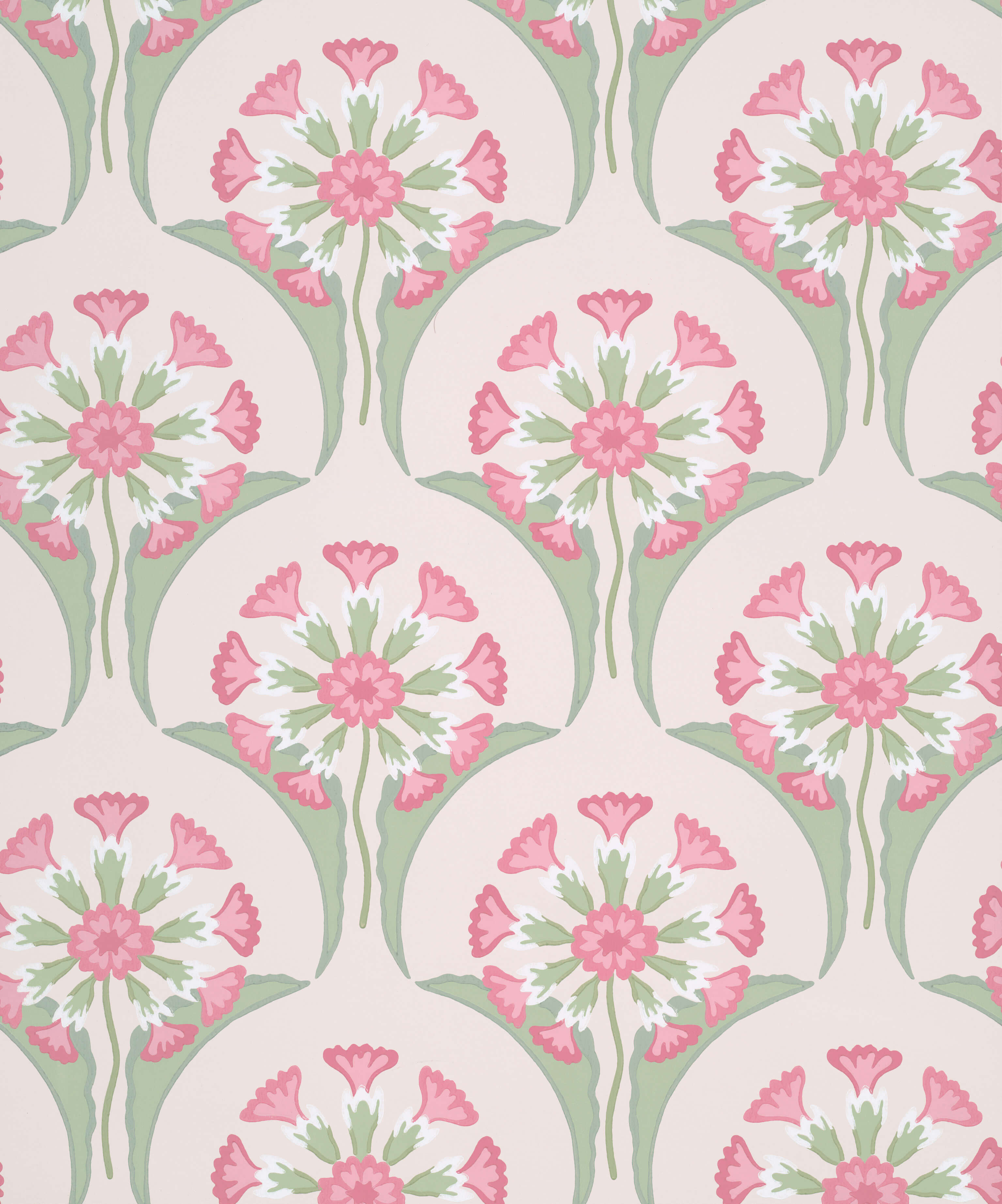 Little Green National Trust Papers Hencroft Pink Primula Behang