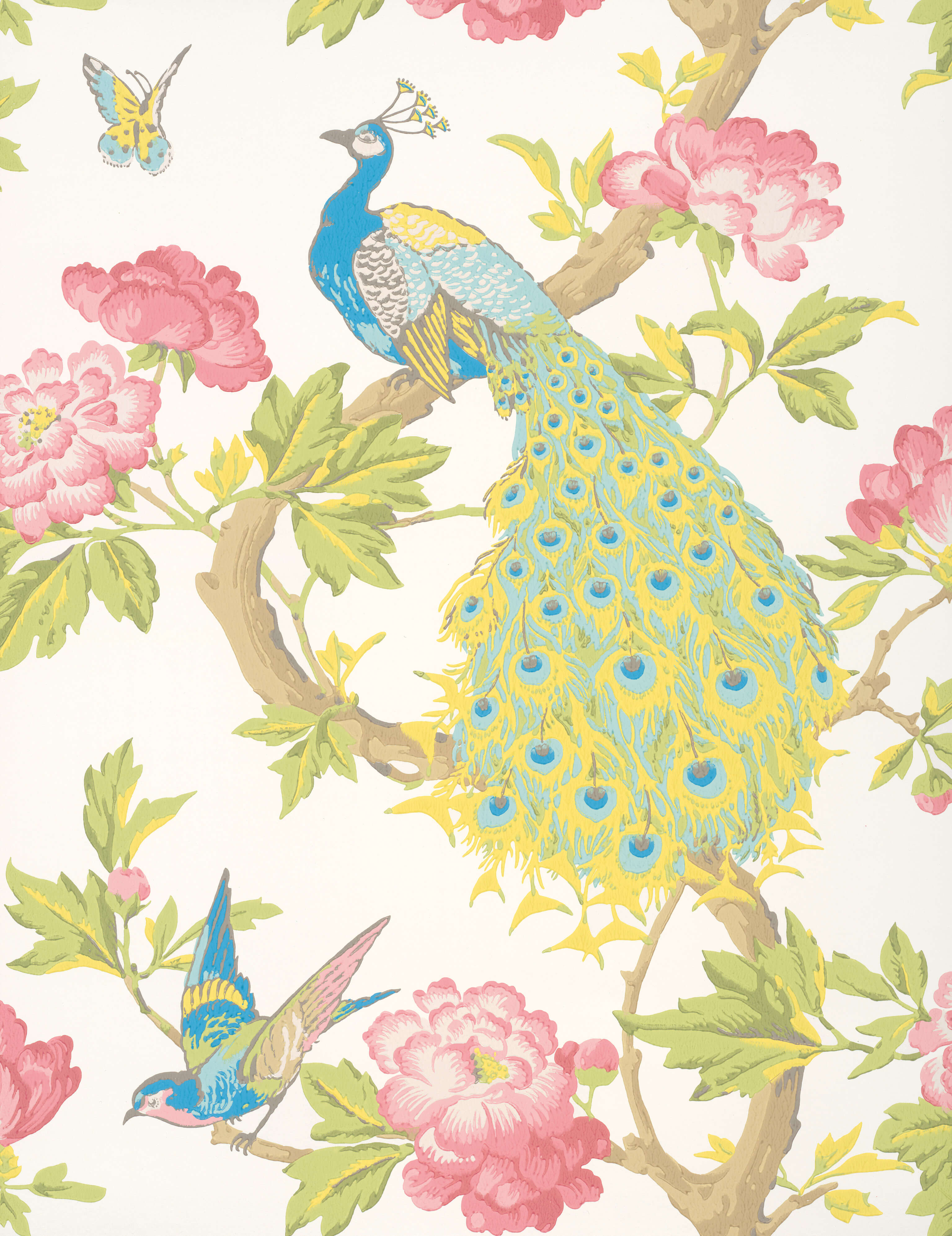 Little Green National Trust Papers Pavona Blanche Behang