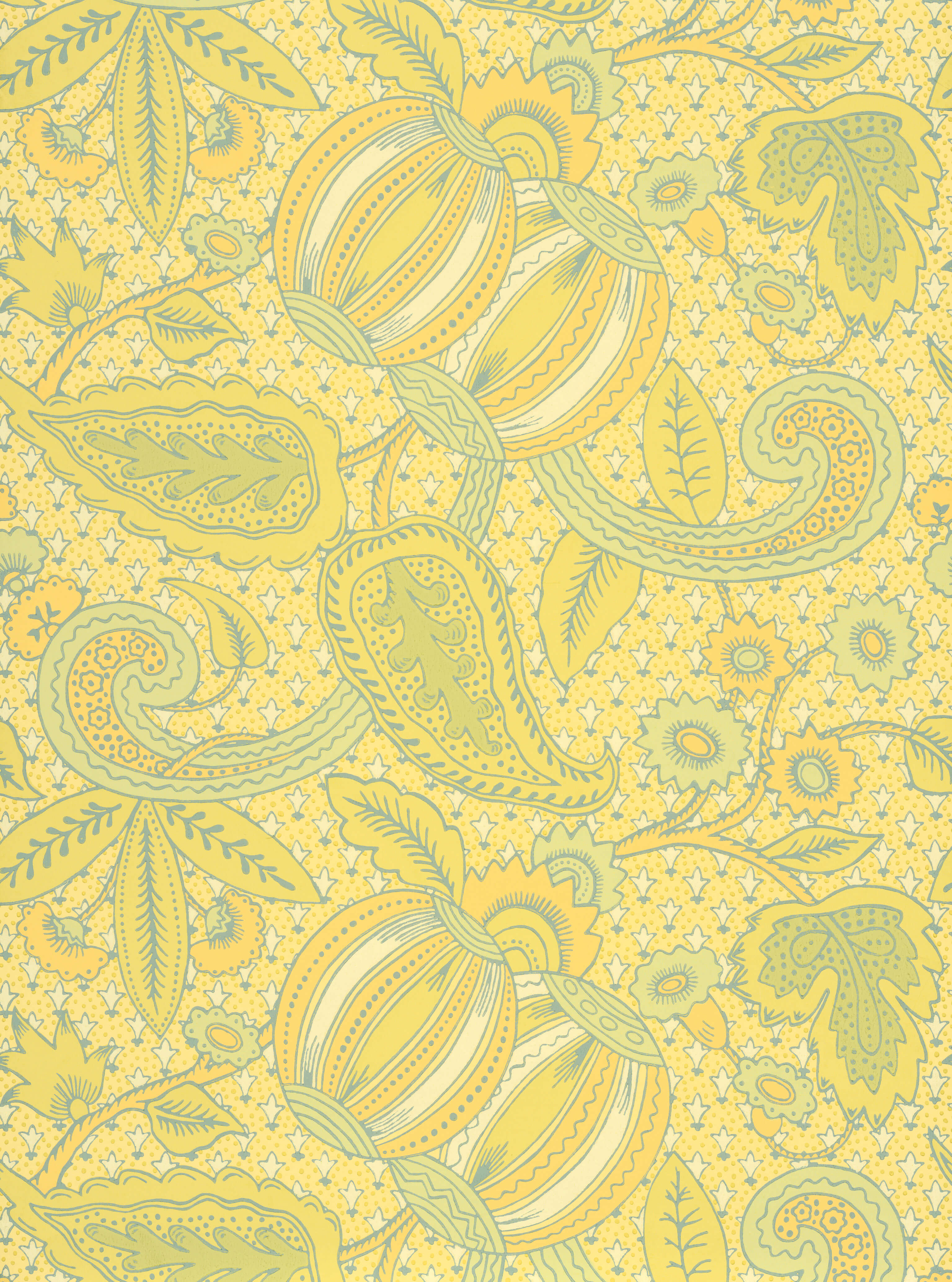 Little Green National Trust Papers Pomegranate Citron Behang