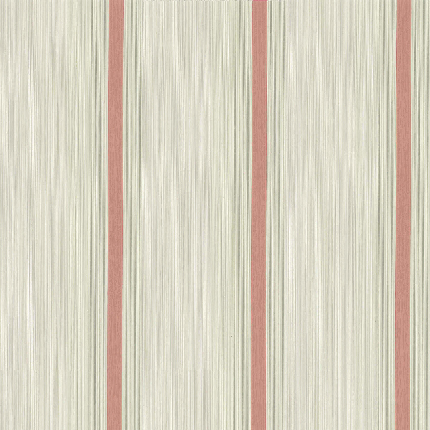 Little Green Painted Papers Cavendish Stripe Brush Red Behang