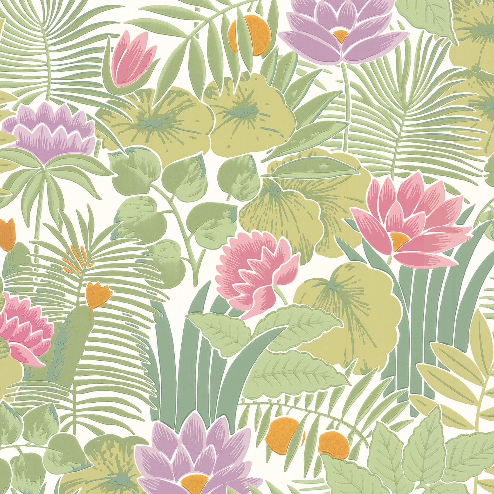 Little Green Retrospective Papers Reverie Jardin Behang