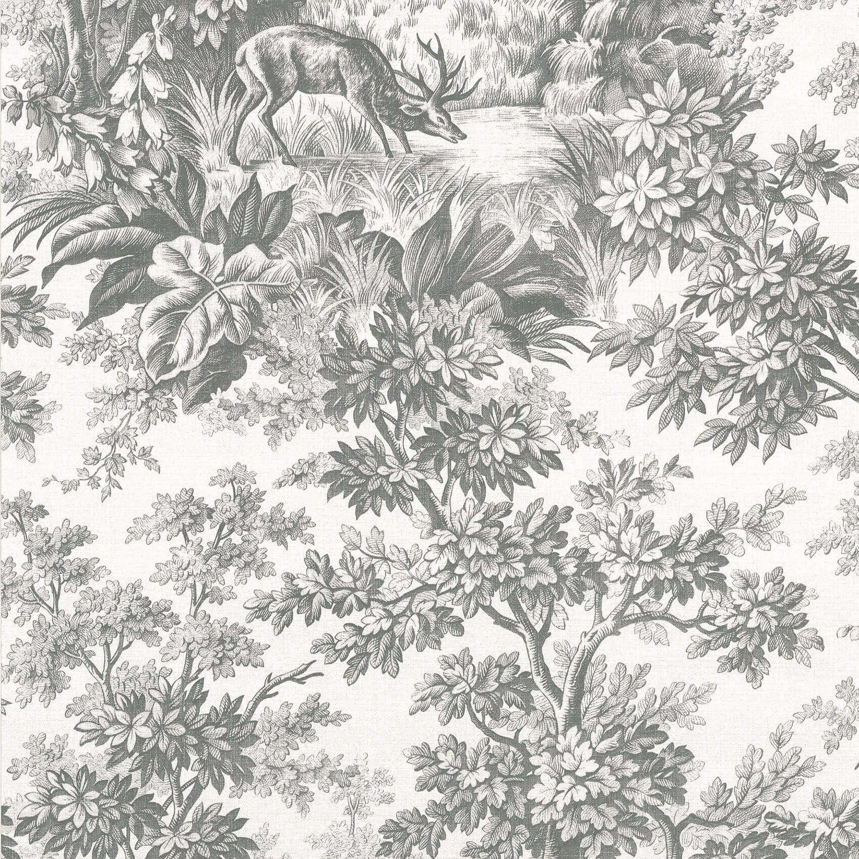 Little Green Revolution Papers Stag Toile Moss Behang