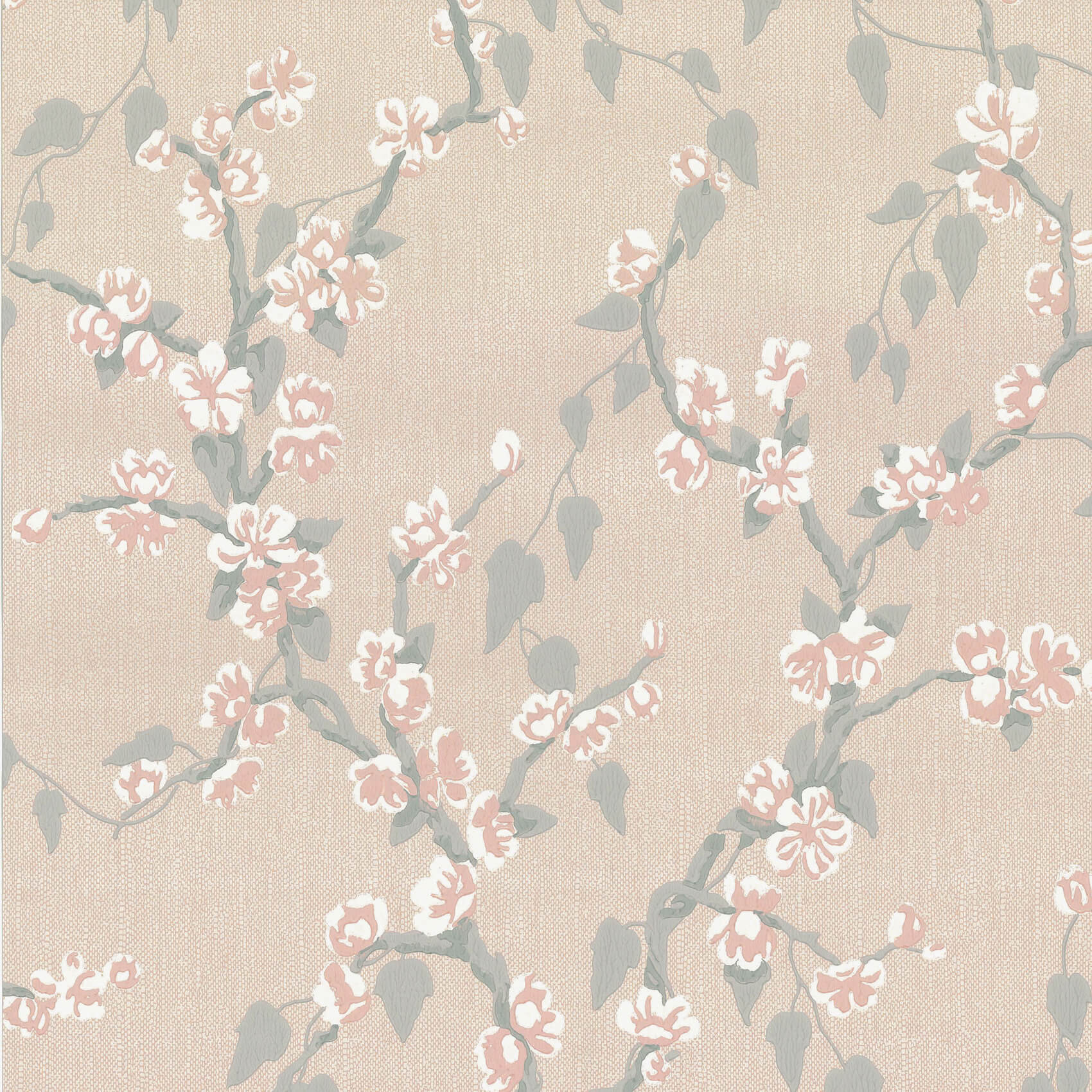 Little Green Sakura Petal Behang