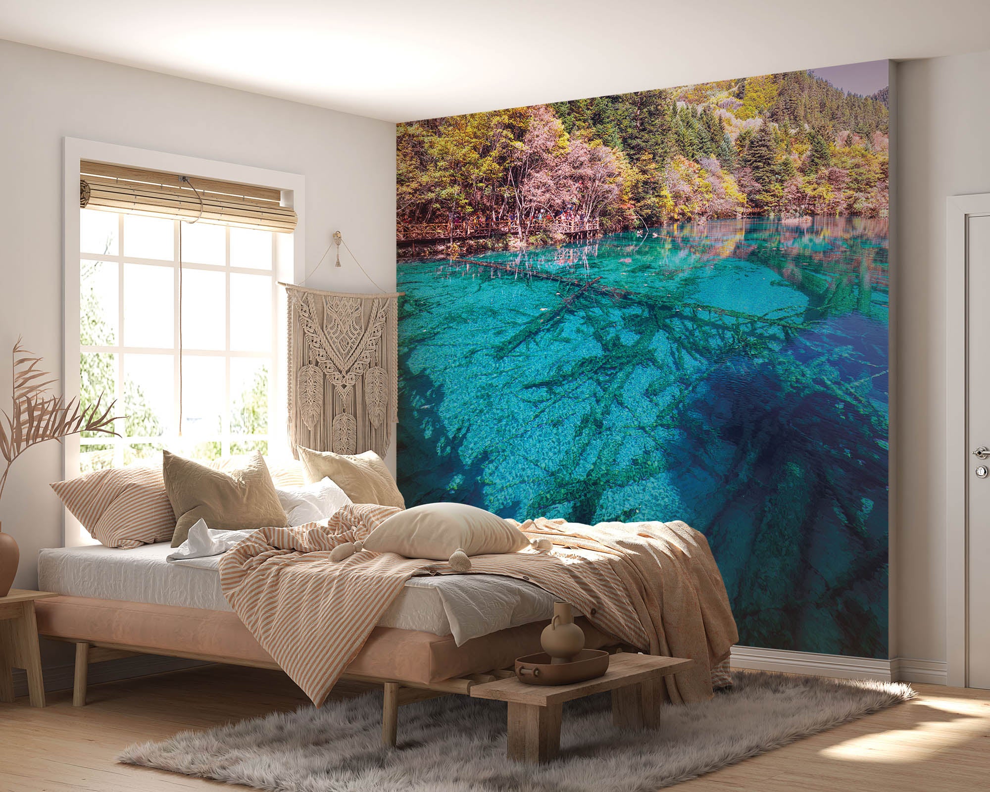 Meer in vallei - LW00266 Fotobehang