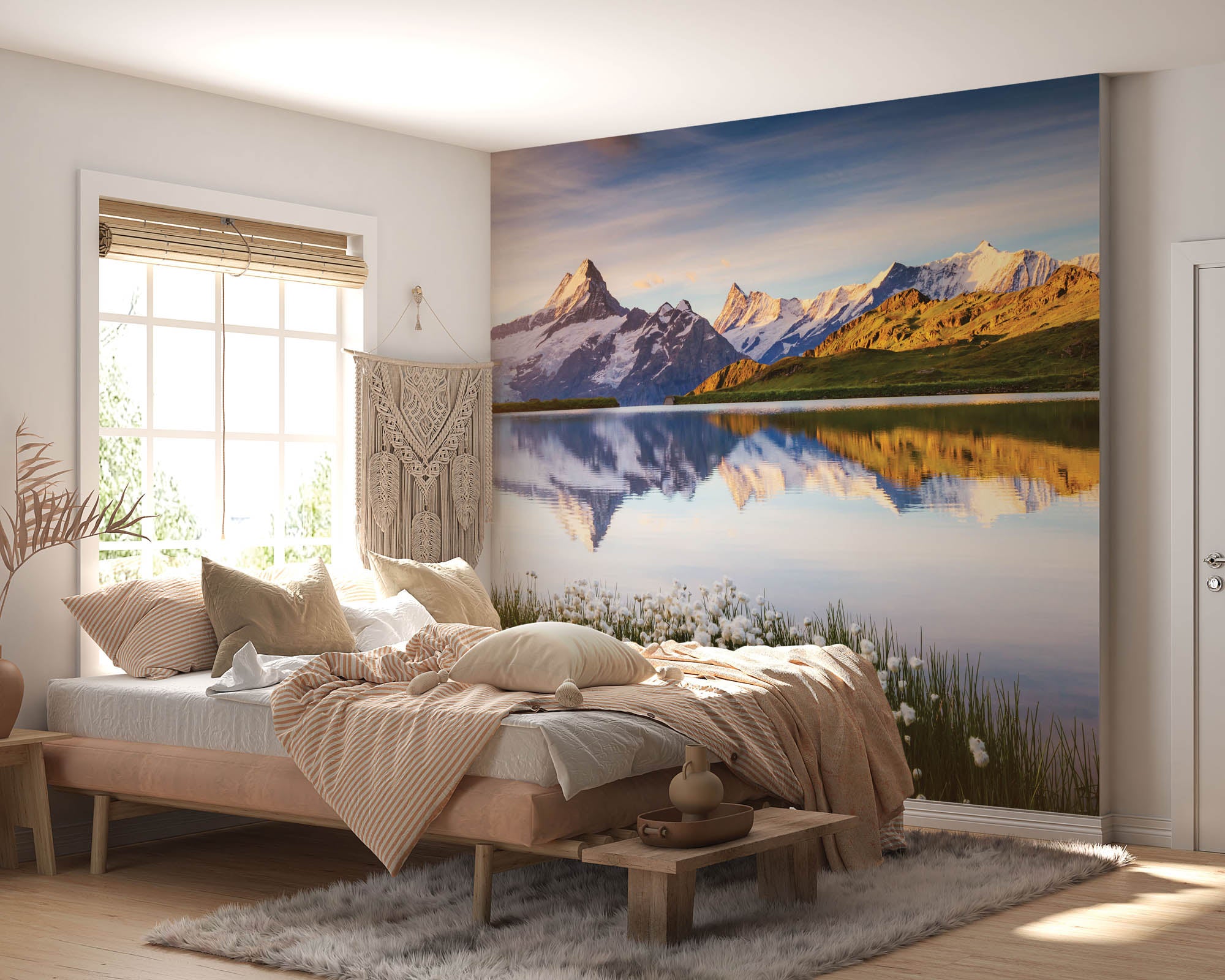 Meer in Zwitserse alpen - LW00134 Fotobehang