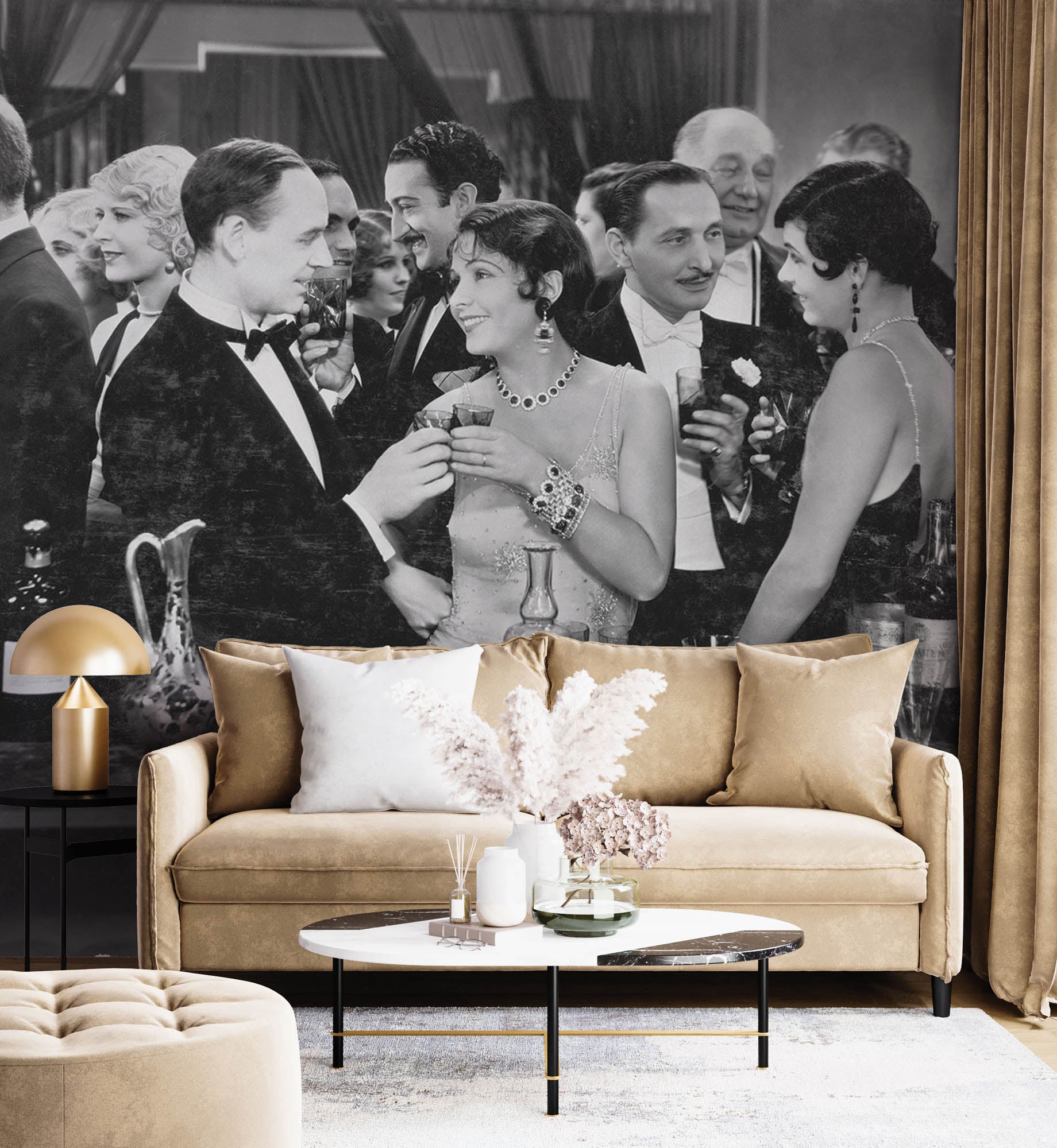 Mensen drinkend aan de bar - LW00406 Fotobehang