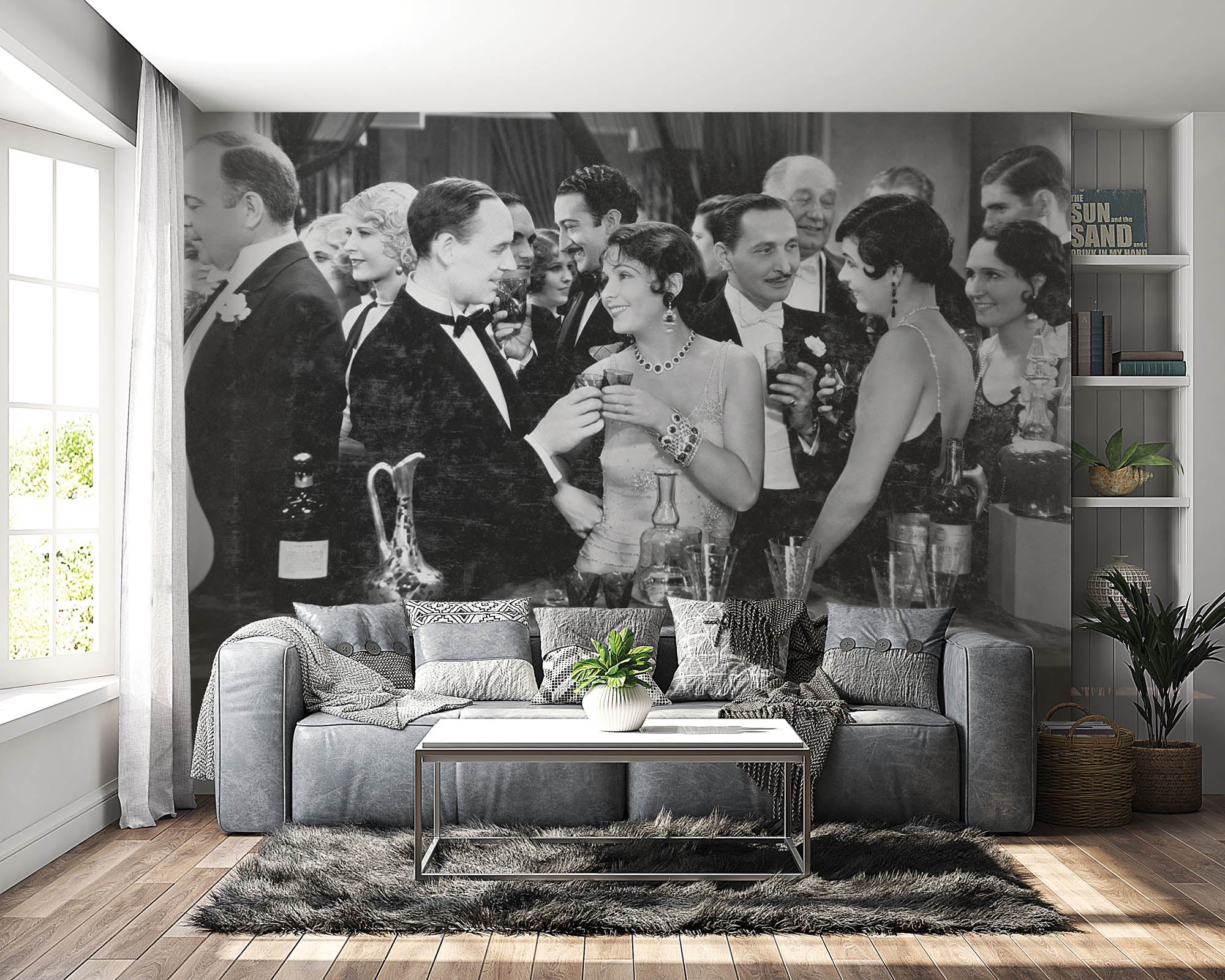 Mensen drinkend aan de bar - LW00406 Fotobehang