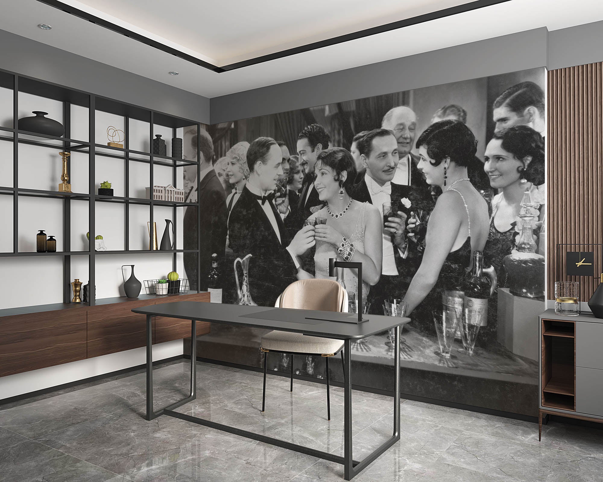 Mensen drinkend aan de bar - LW00406 Fotobehang