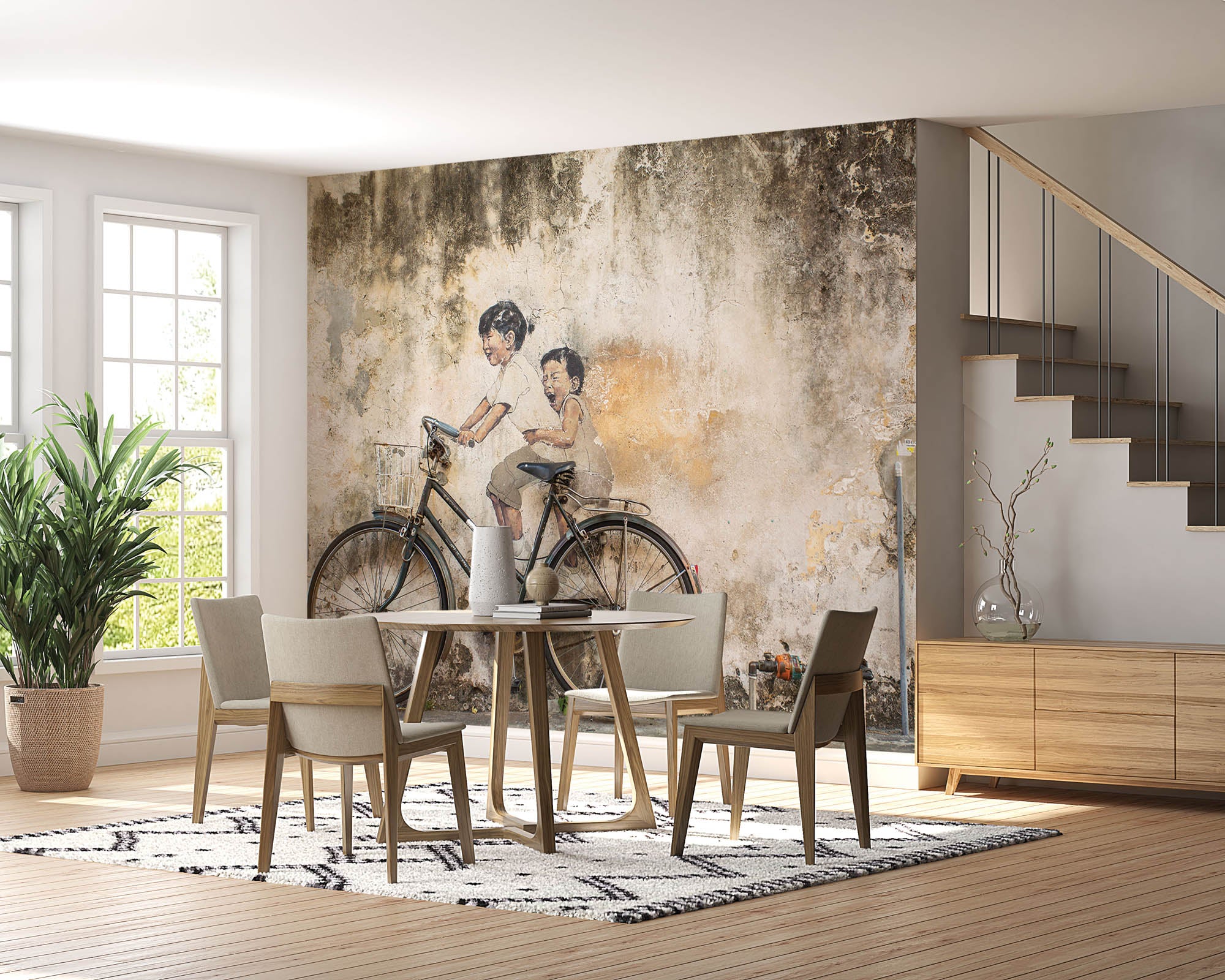 Muur tekening - LW00058 Fotobehang