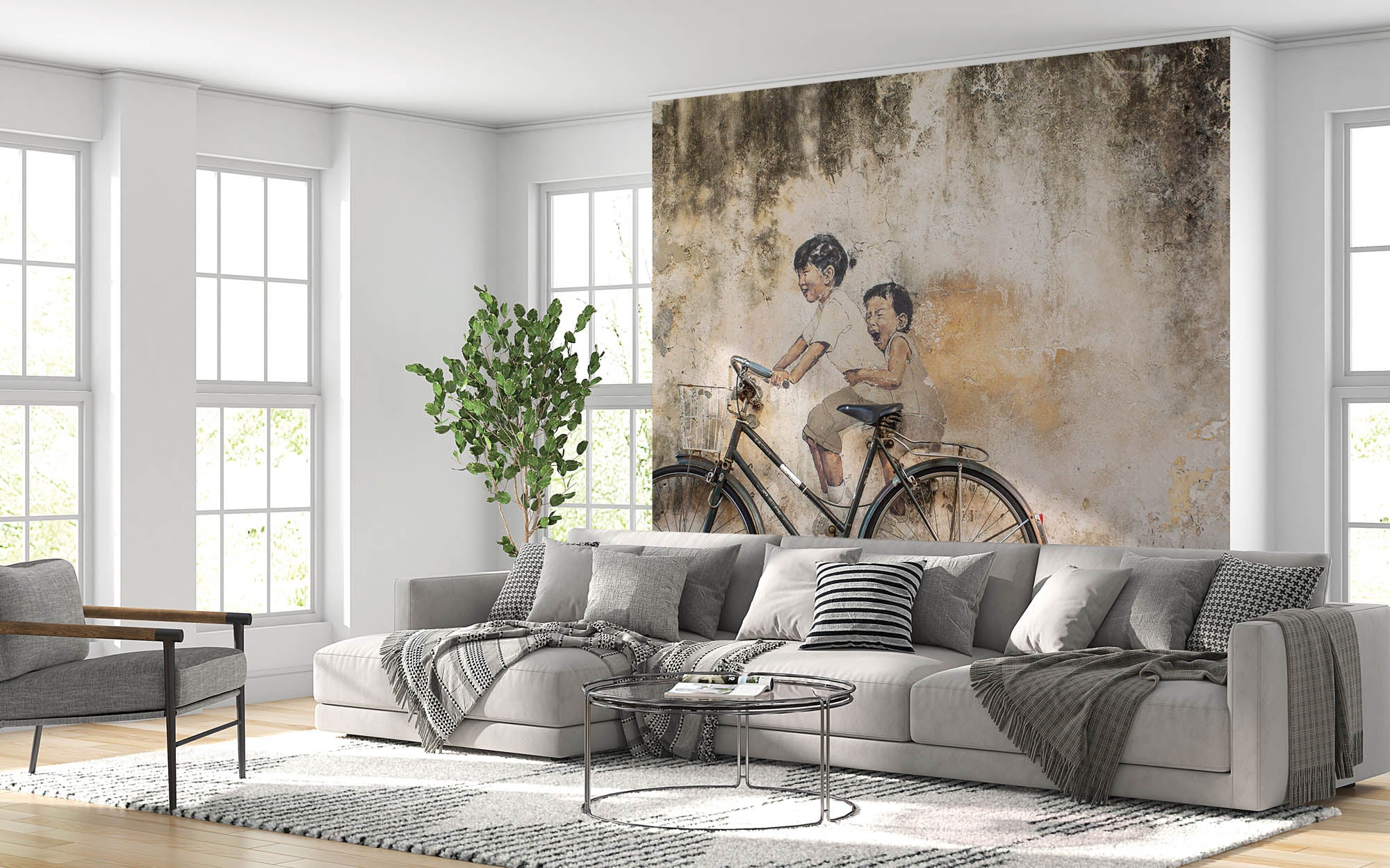 Muur tekening - LW00058 Fotobehang