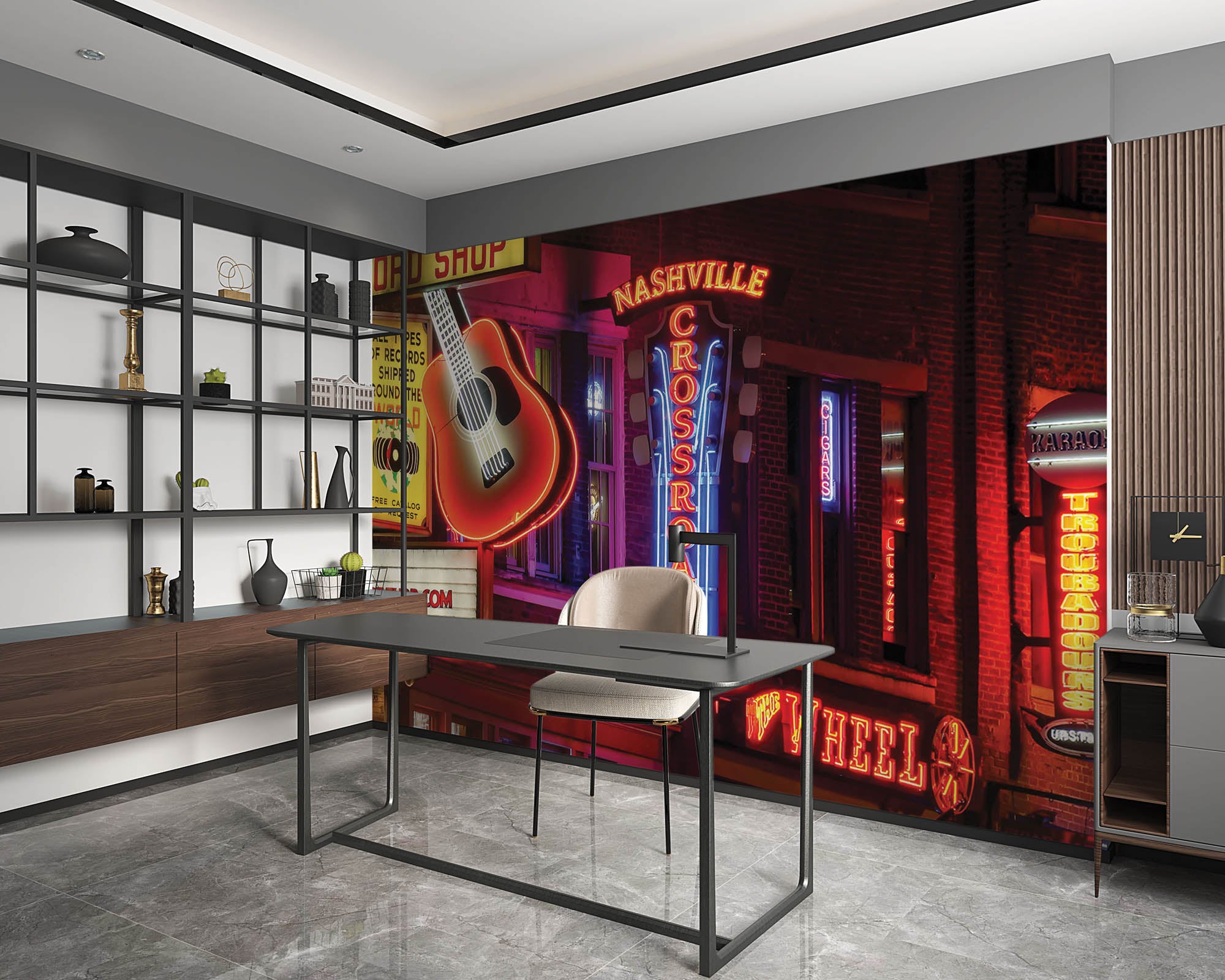 Neon verlichting Nashville Tennessee - LW00336 Fotobehang