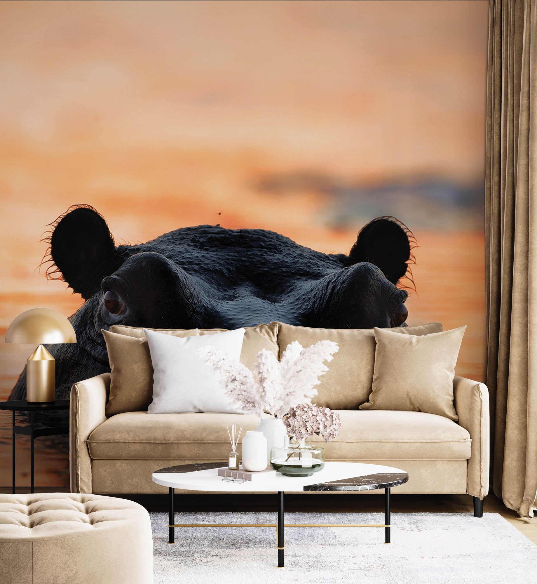 Nijlpaard - LW00150 Fotobehang