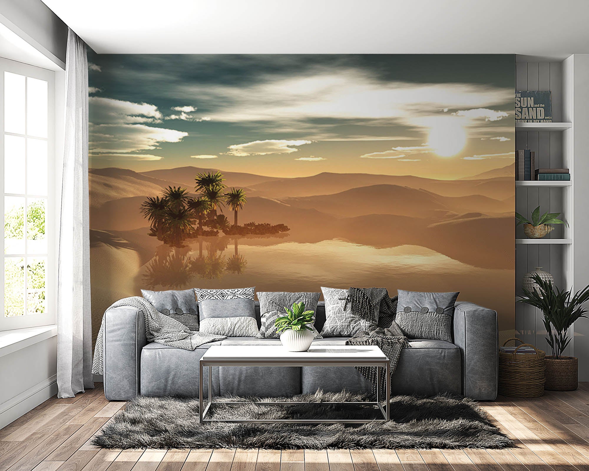 Oase in de woestijn - LW00281 Fotobehang