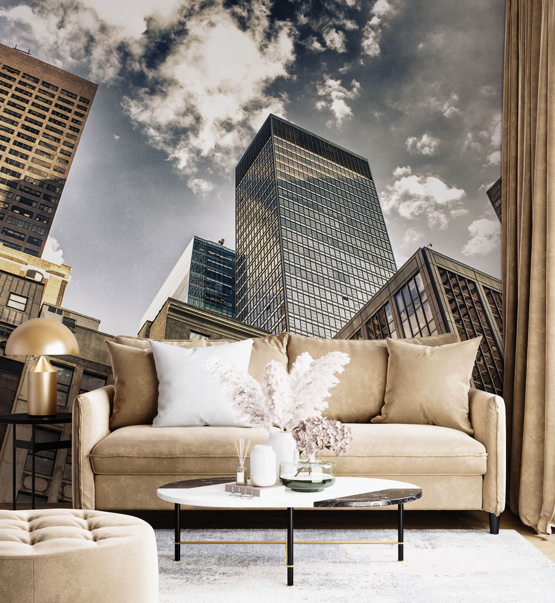 Onderaanzicht skyline - LW00299 Fotobehang