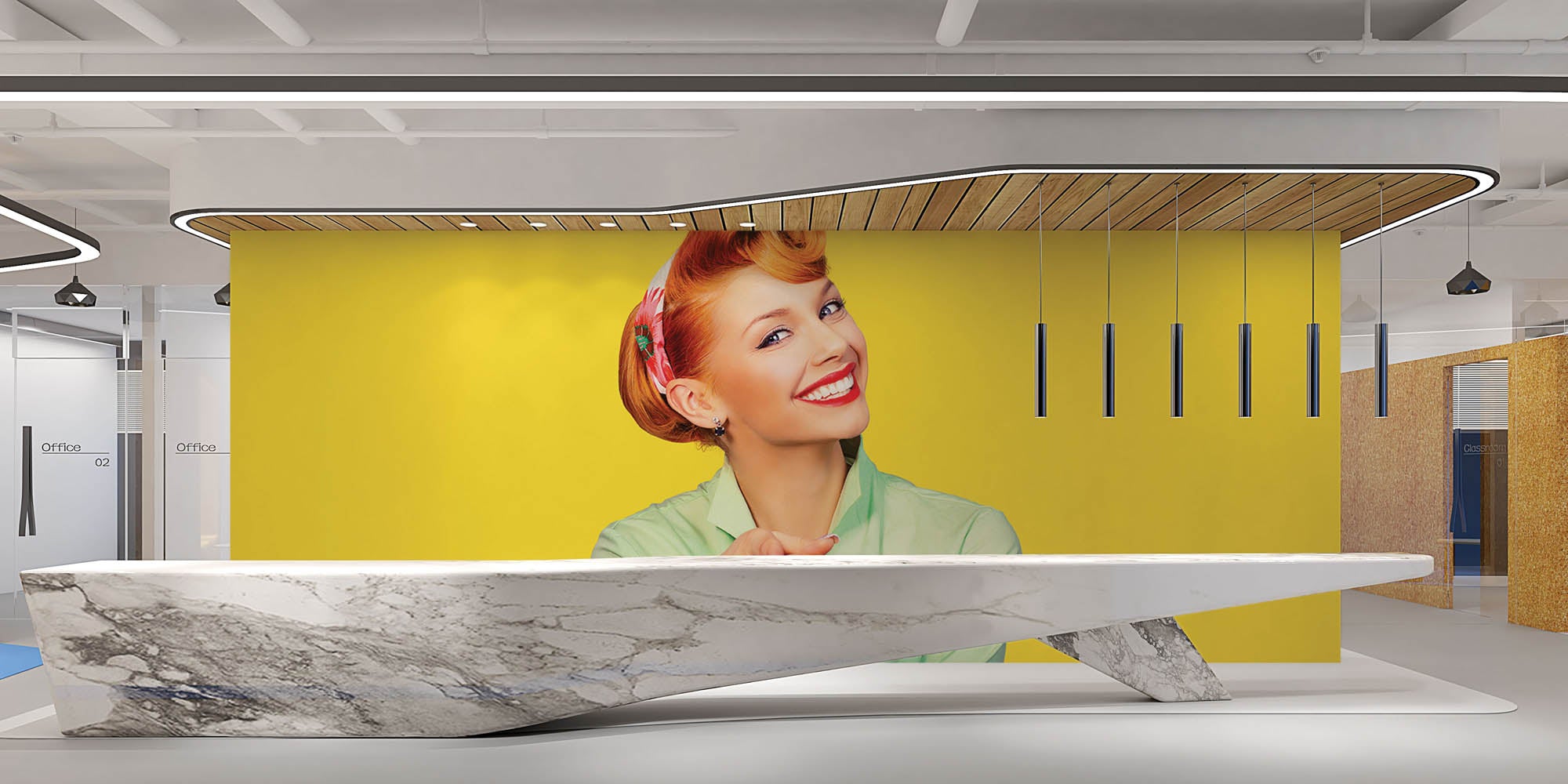 Pin-up vrouw - LW00424 Fotobehang