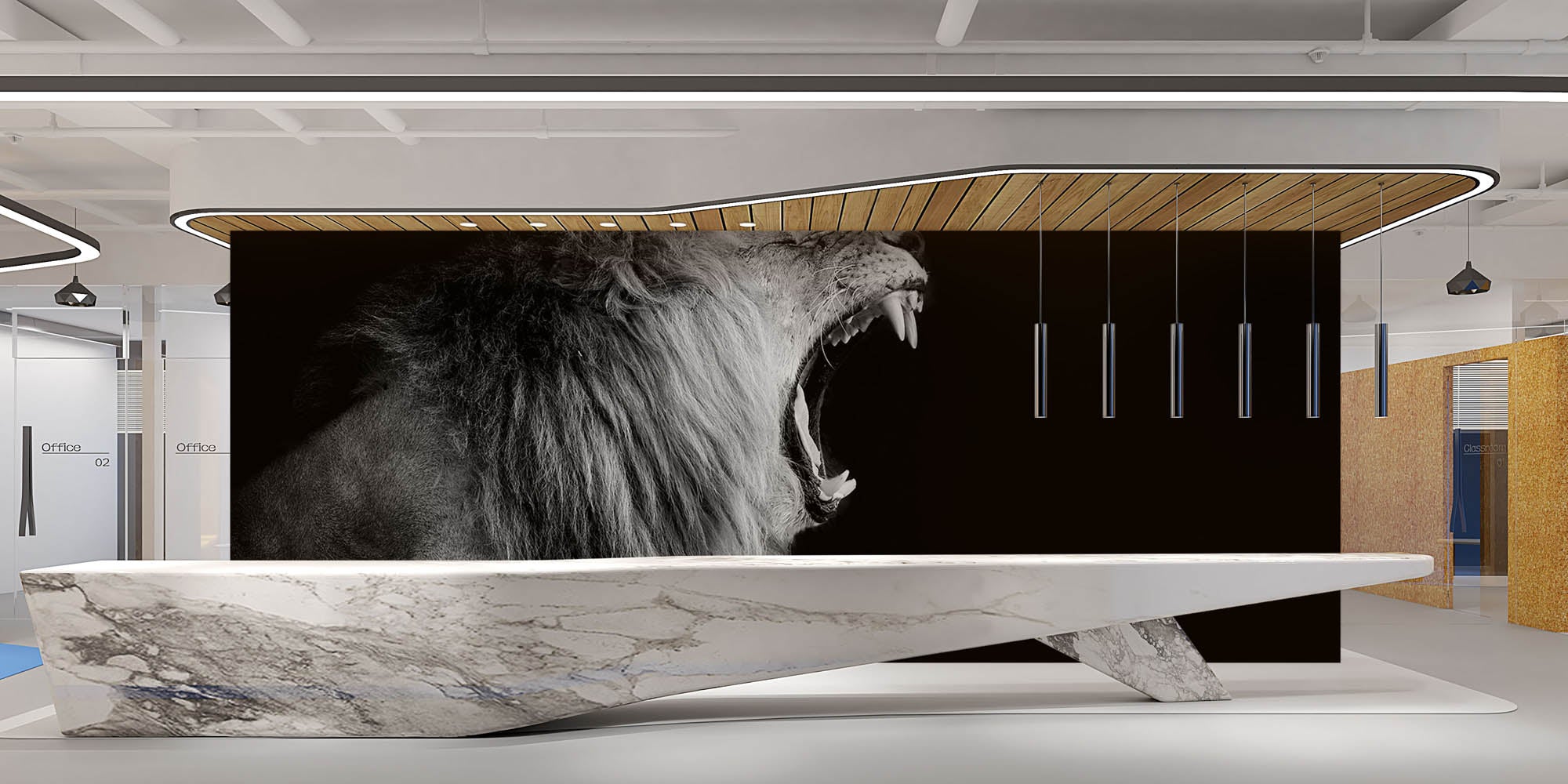 Portret leeuw - LW00225 Fotobehang