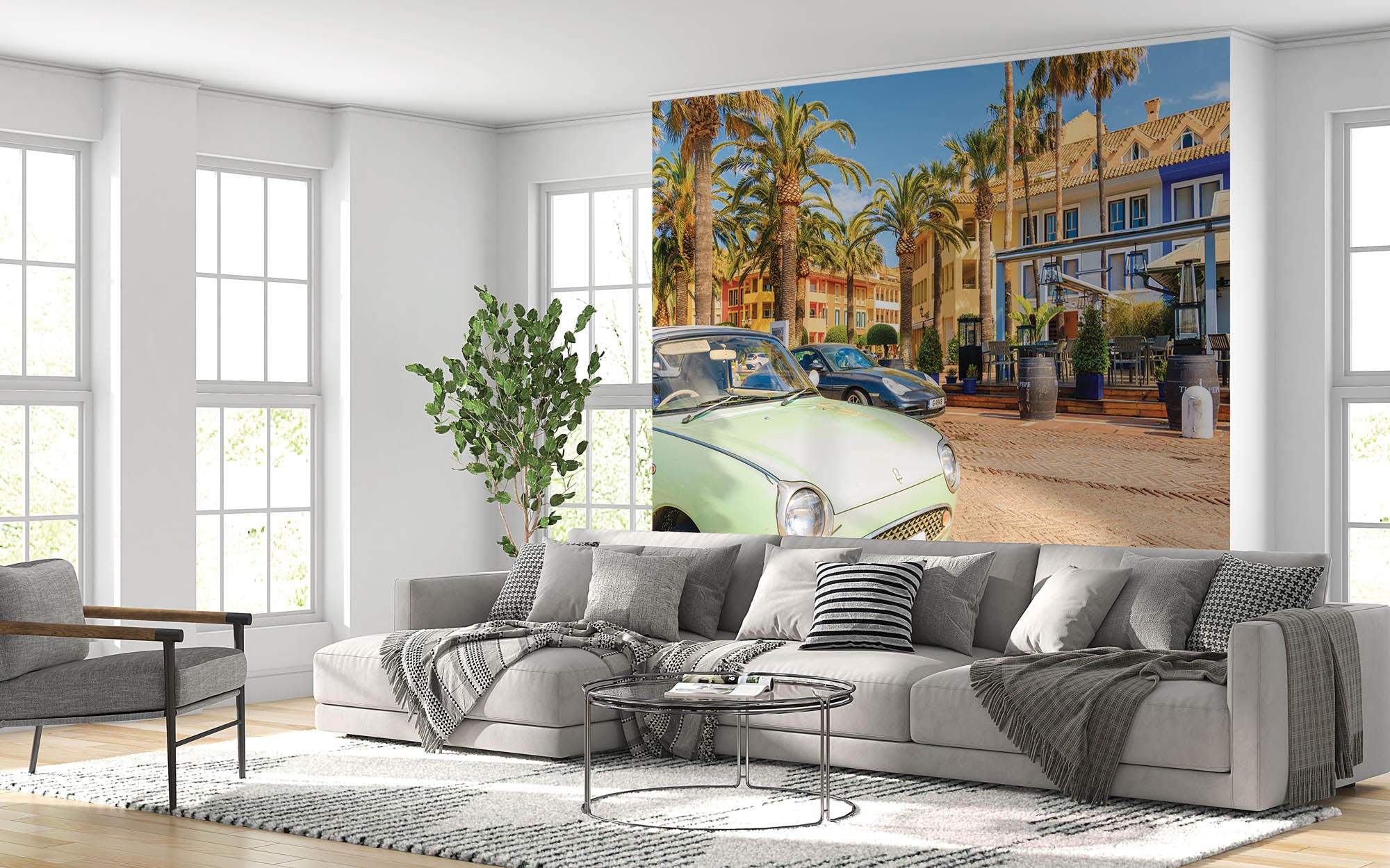 Retro Italiaanse auto - LW00445 Fotobehang