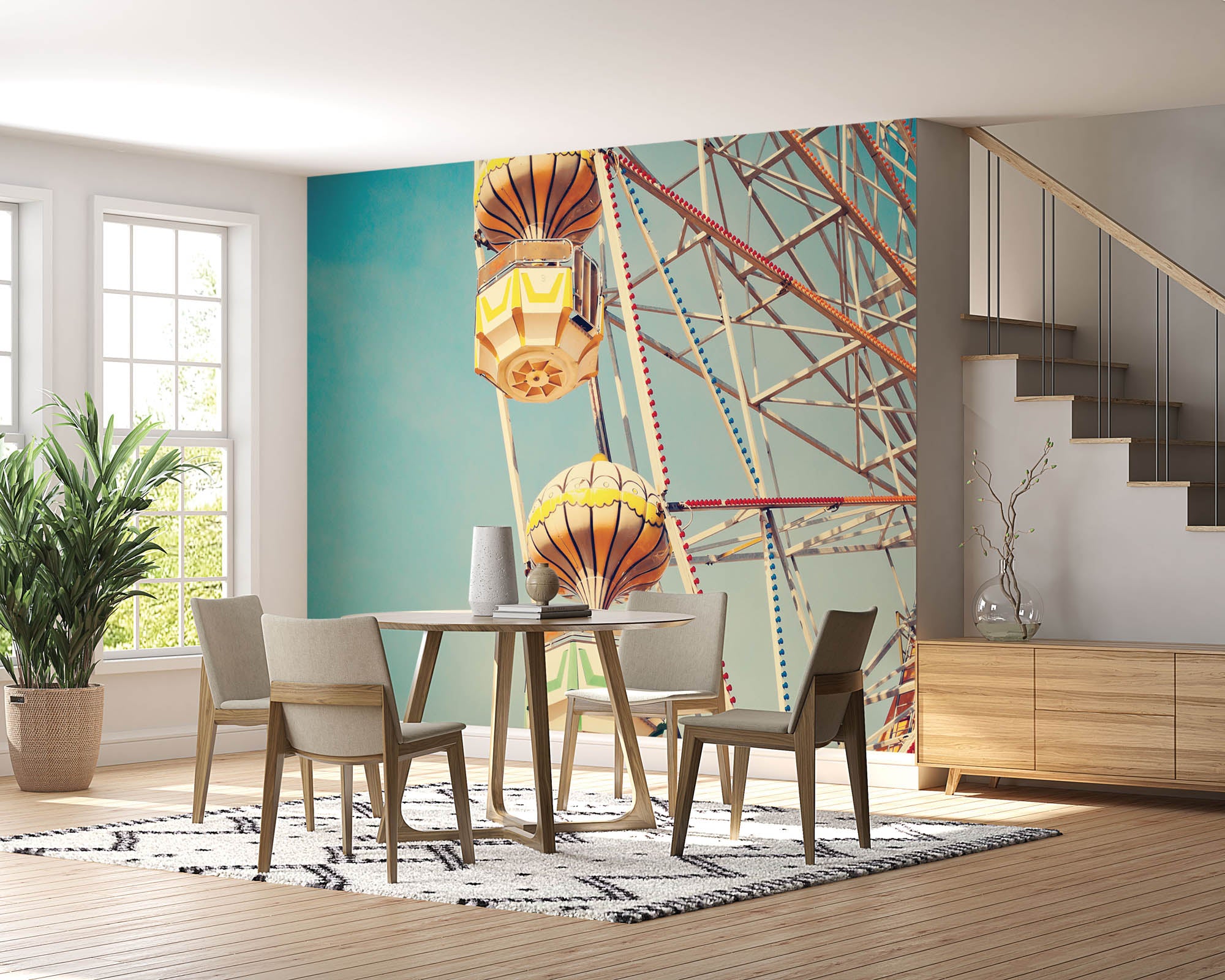 Retro reuzenrad - LW00411 Fotobehang