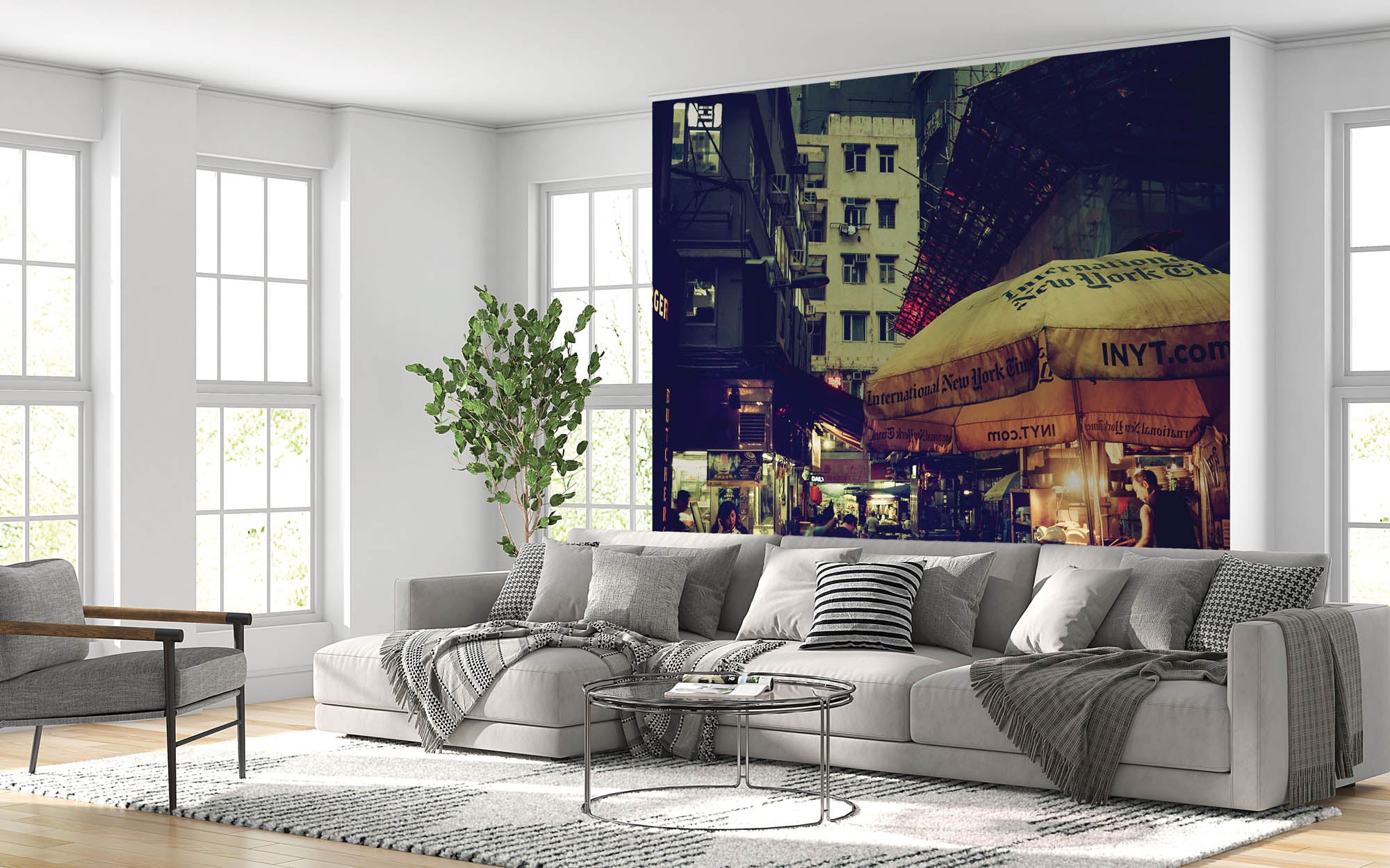 Retro straat Hong kong- LW00074 Fotobehang